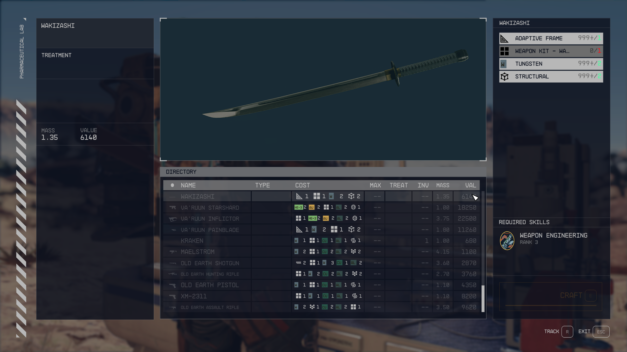 Weapon Crafting mod for Starfield