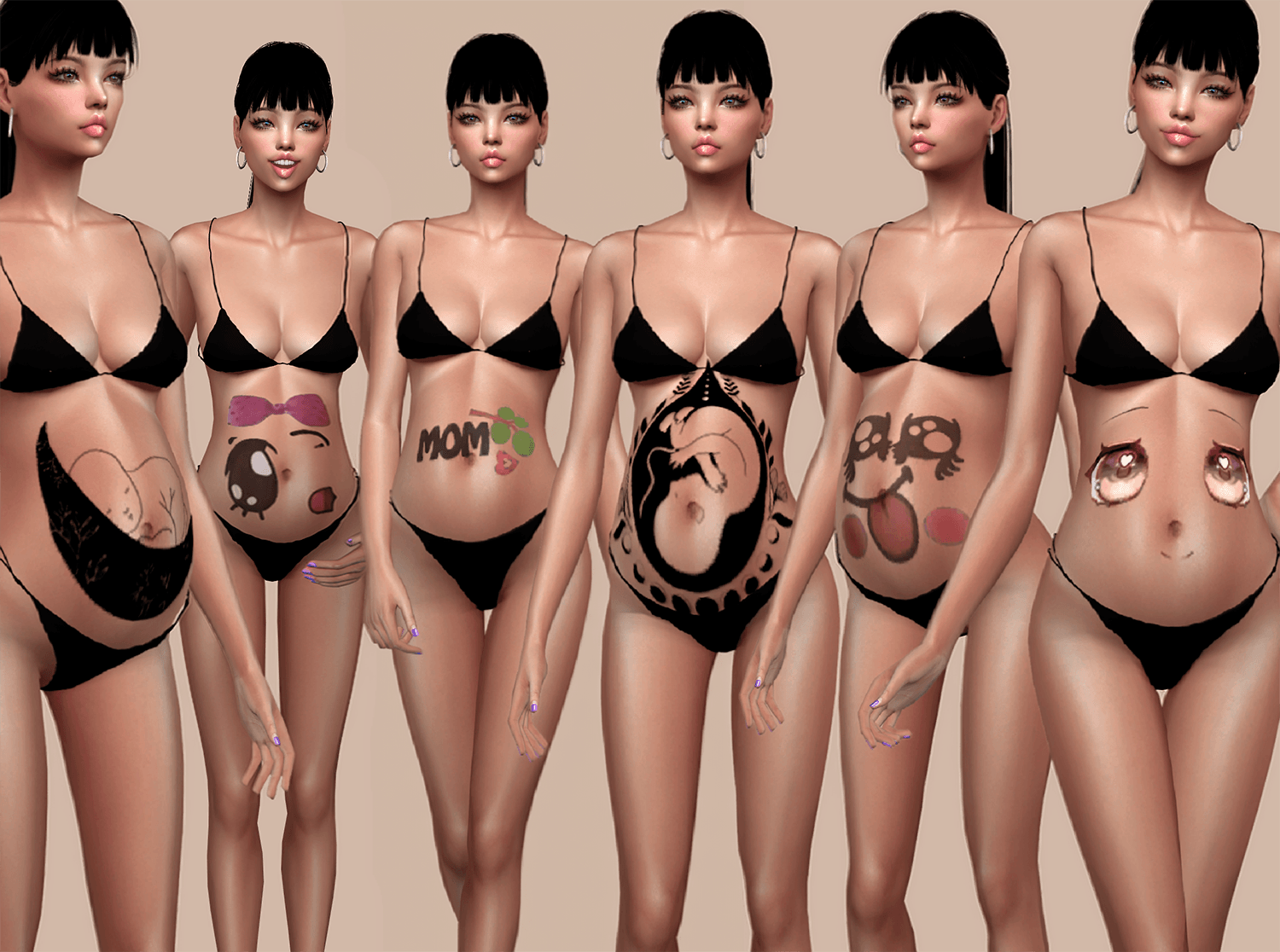 Pregnancy Tattoo mod for The Sims 4 