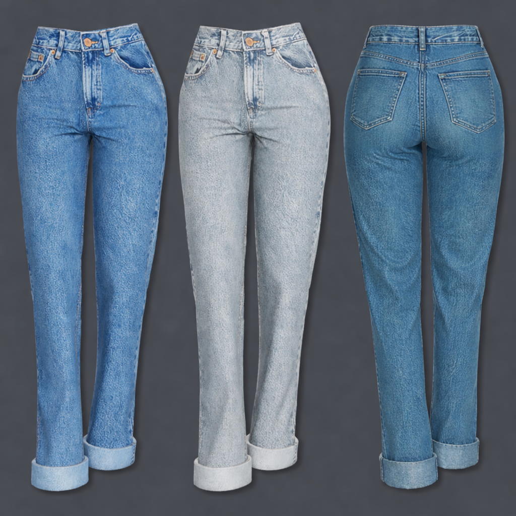 High Cuff Jeans mod for The Sims 4 