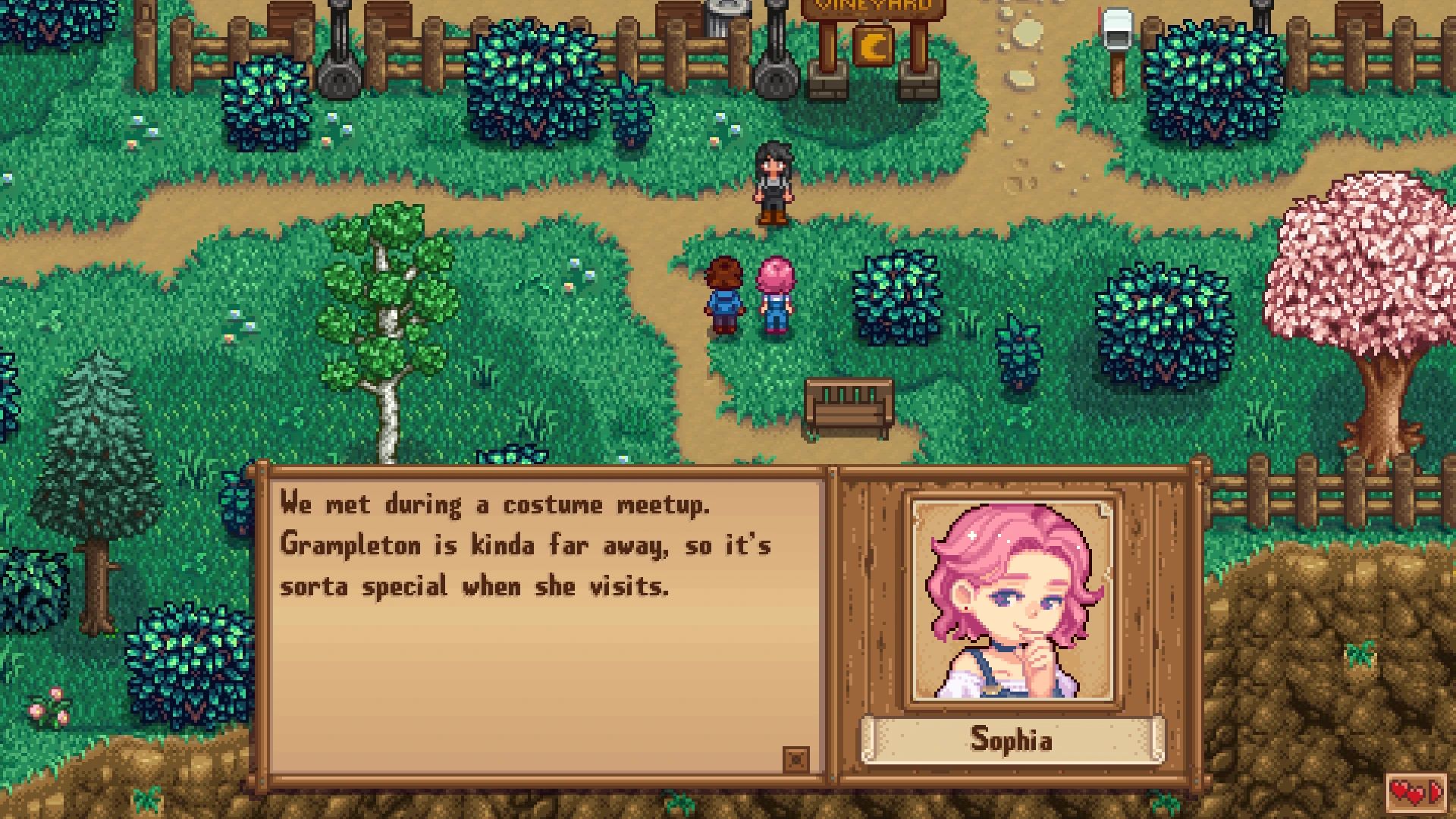Skip or Socialize - Replace Skip Button For Important Events (Dialogue Helper - UI Support) mod for Stardew Valley