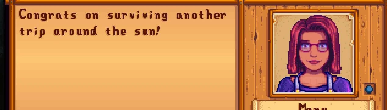 BirthdayCTGSQ | Birthday Conversation Topic and Game State Query mod for Stardew Valley