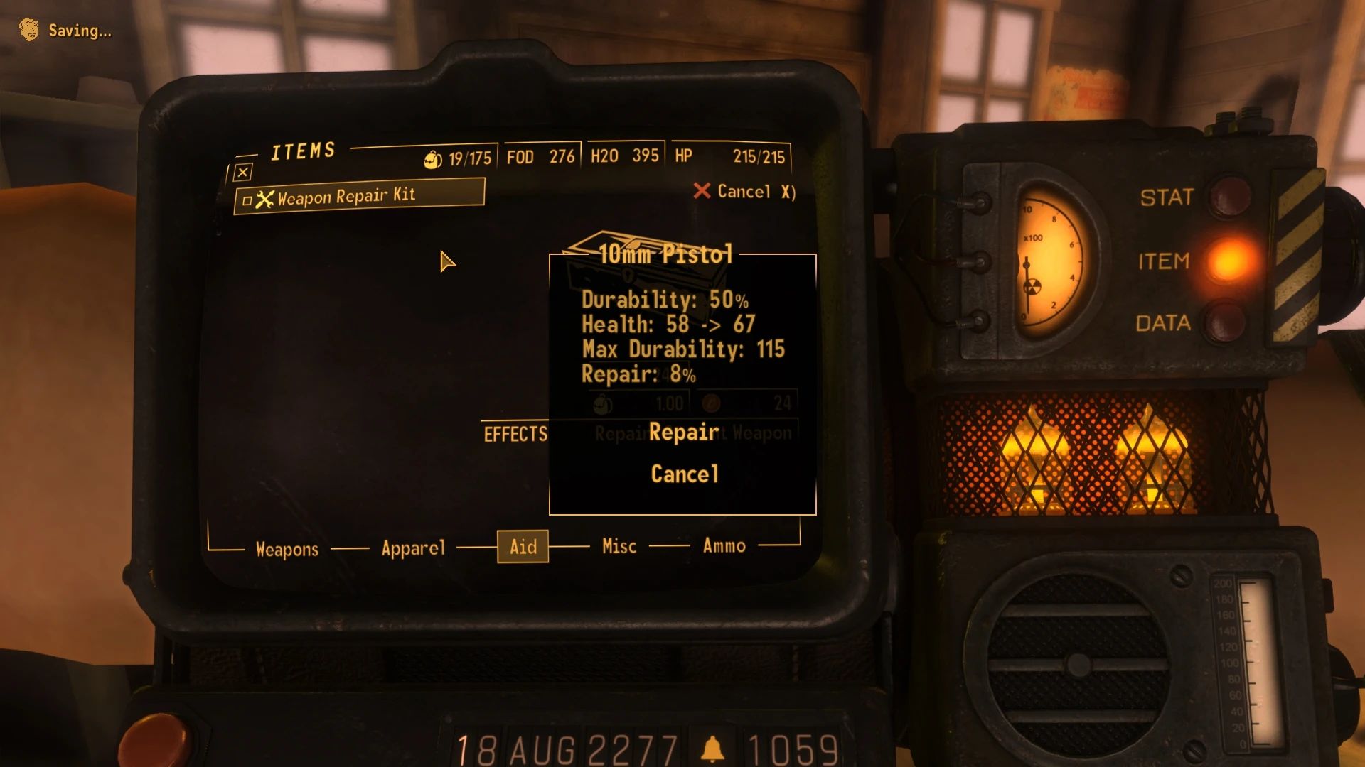 Repair Kit Clarity And Configurable Improvements mod for Fallout: New Vegas