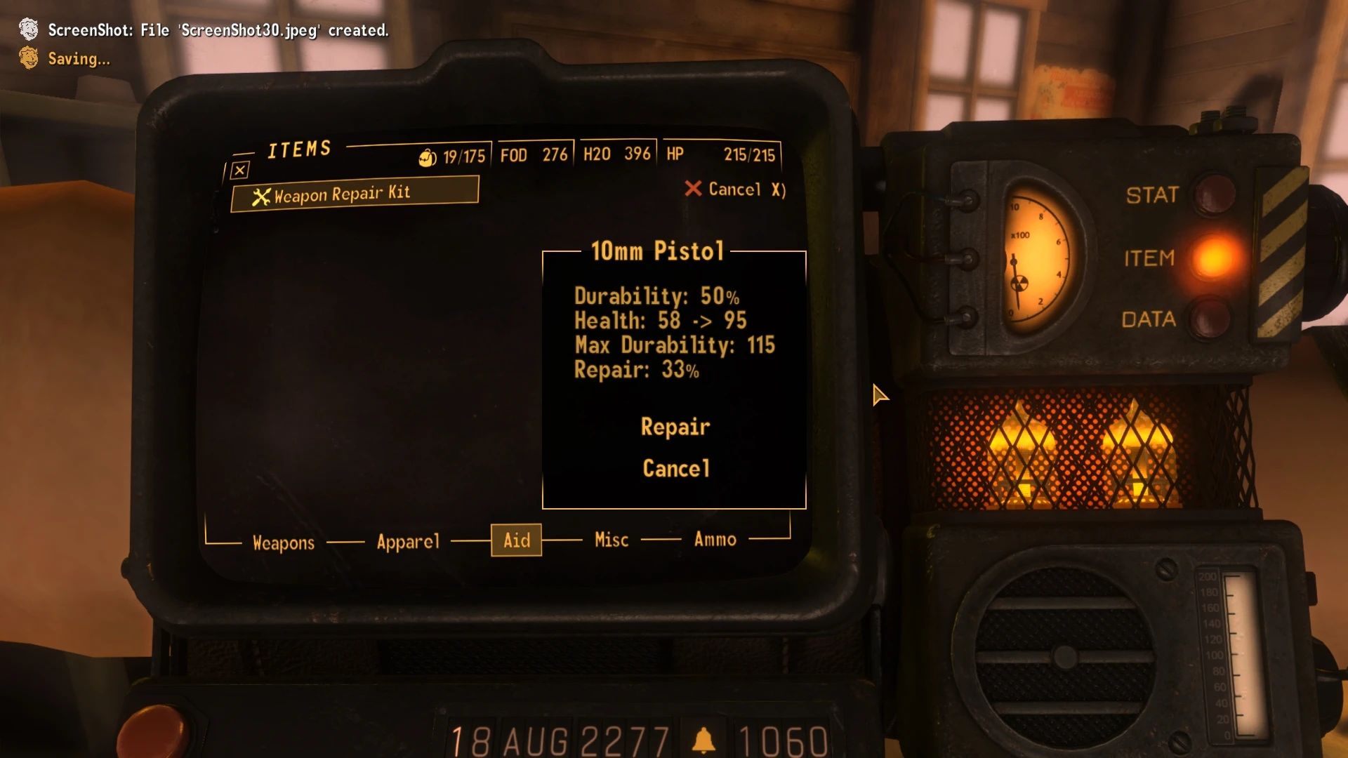 Repair Kit Clarity And Configurable Improvements mod for Fallout: New Vegas