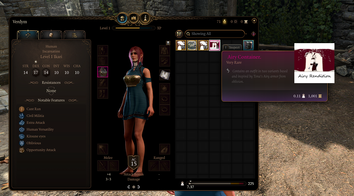 Airy: Tona Inspired mod for Baldur's Gate 3