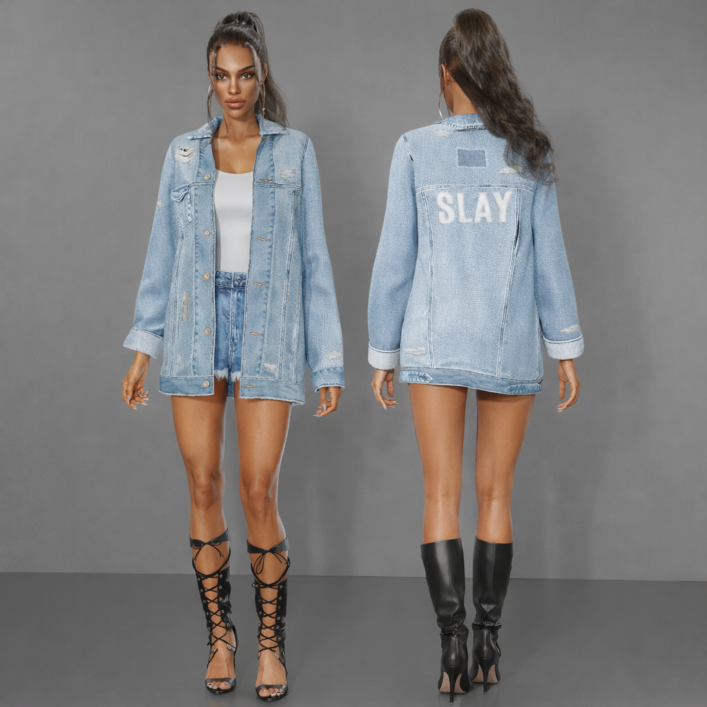 Denim Outfit with Jacket, Top and Shorts mod for The Sims 4 