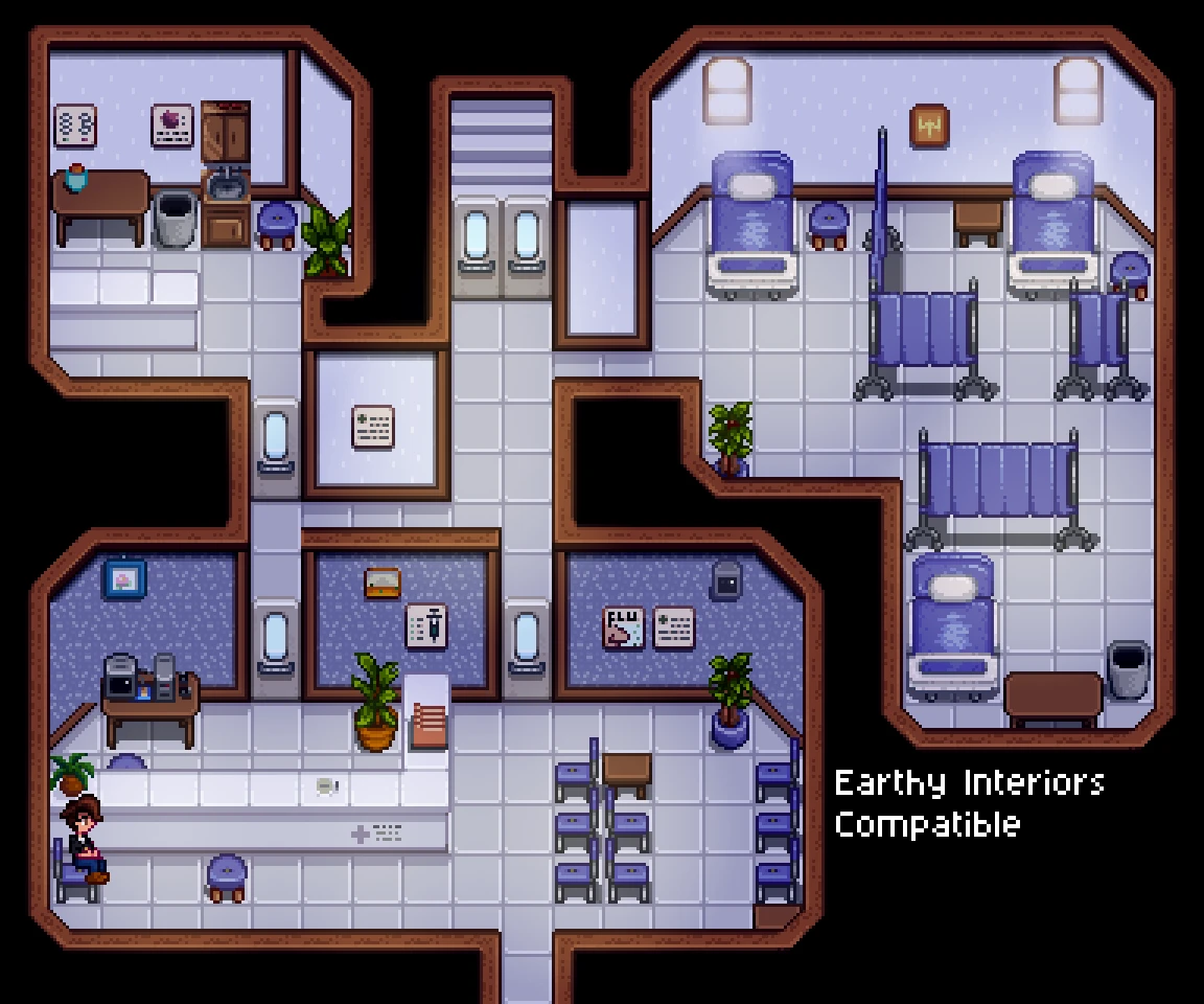 Better Clinic Beds mod for Stardew Valley