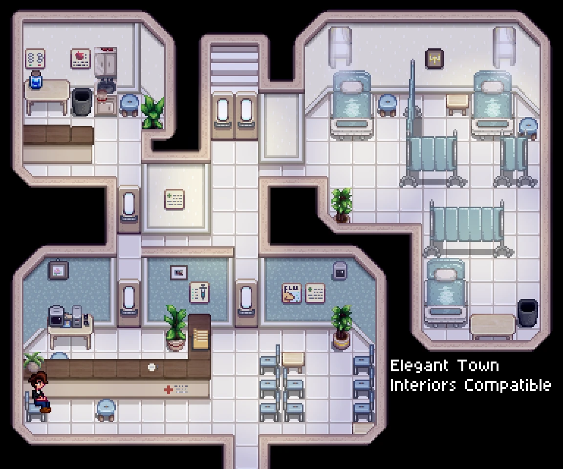 Better Clinic Beds mod for Stardew Valley