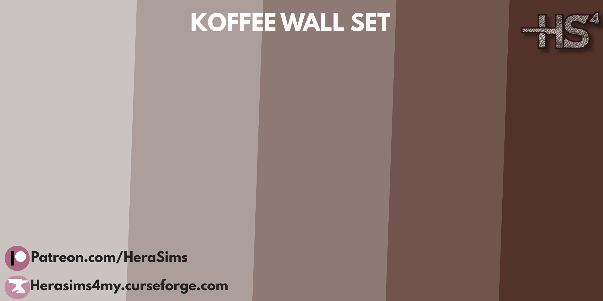  Koffee wall - set #3 mod for The Sims 4 