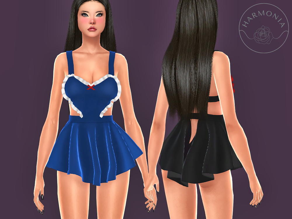 Harmonia - Sailor Maid Dress mod for The Sims 4 