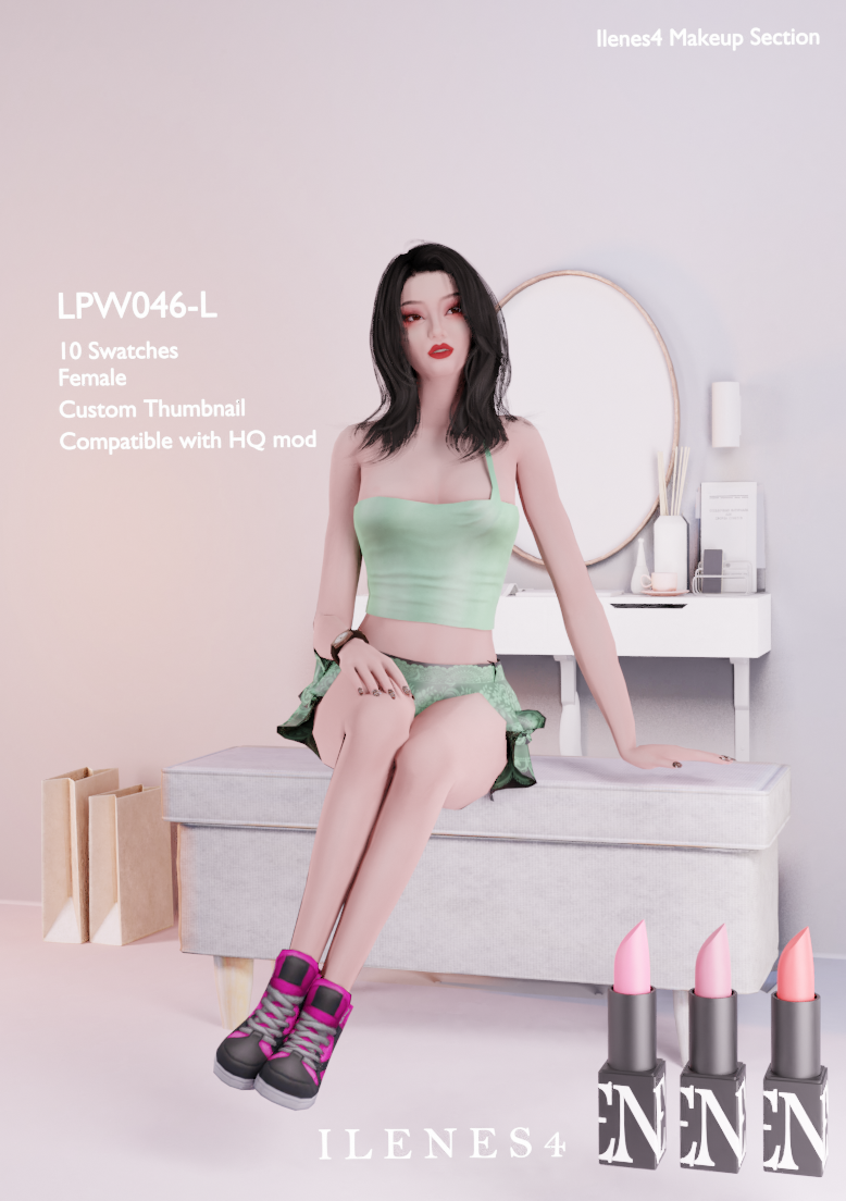 ILN. LWP046 LIPSTICK mod for The Sims 4 