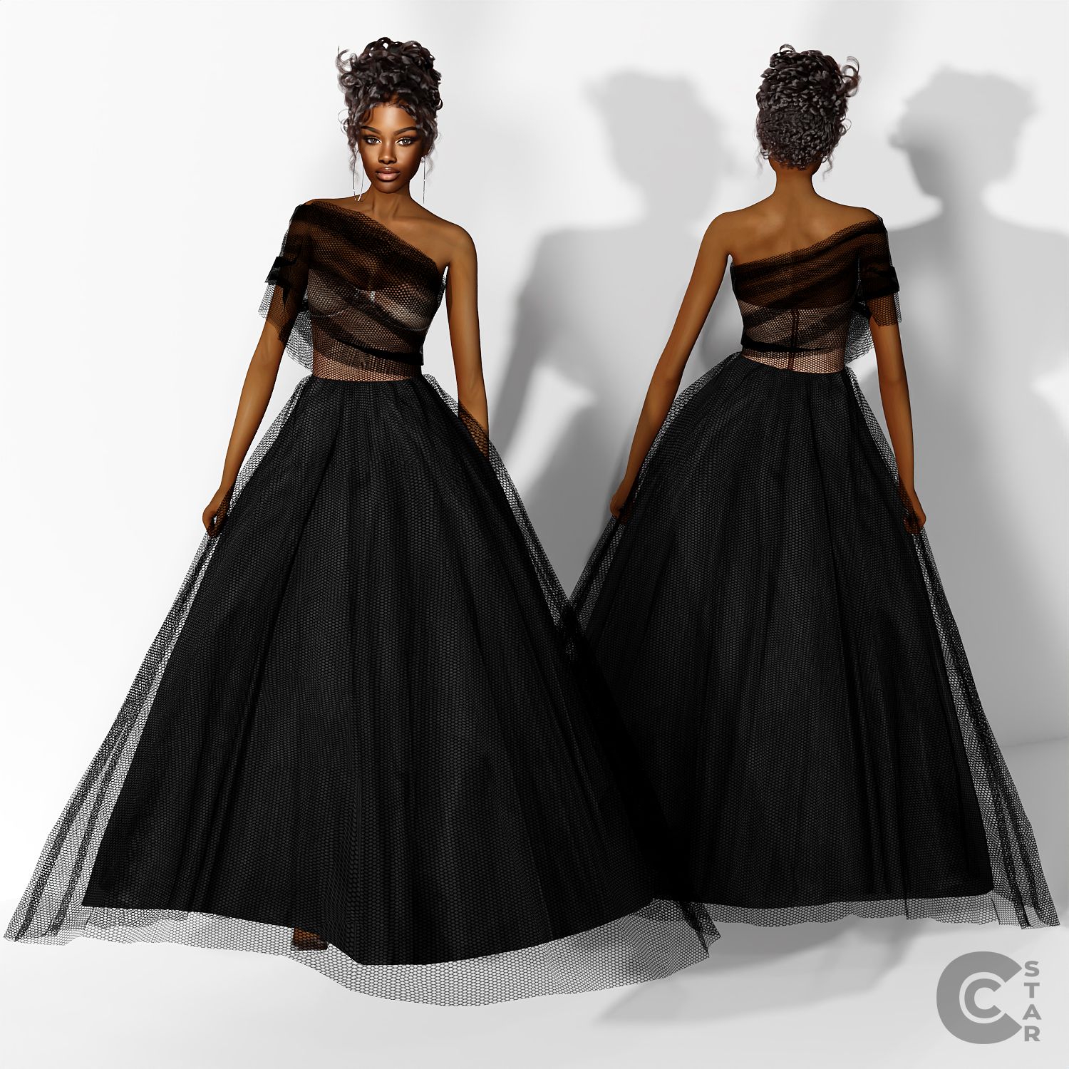 Ball Gown with a Tulle Skirt mod for The Sims 4 