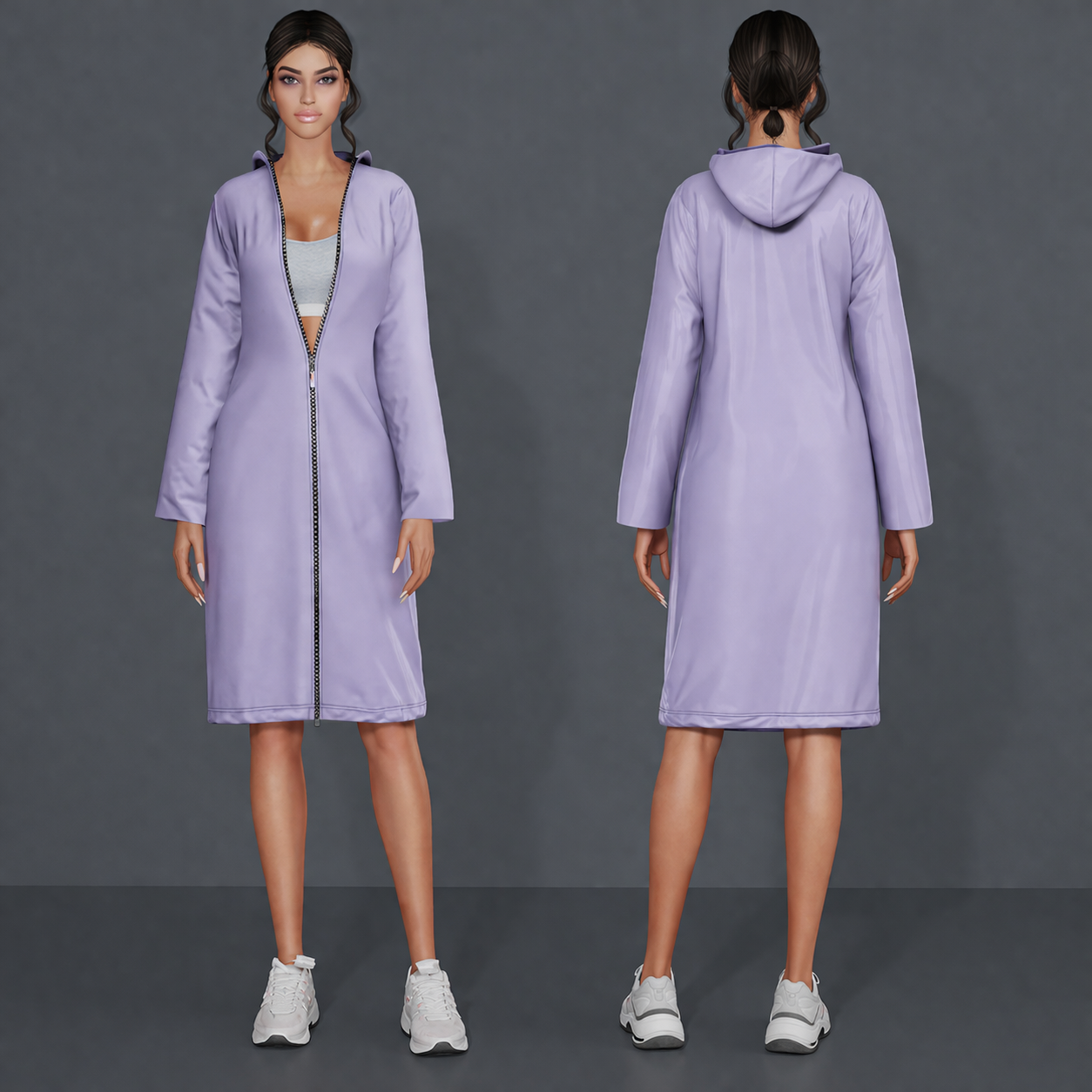 Long Jacket with Tank top mod for The Sims 4 
