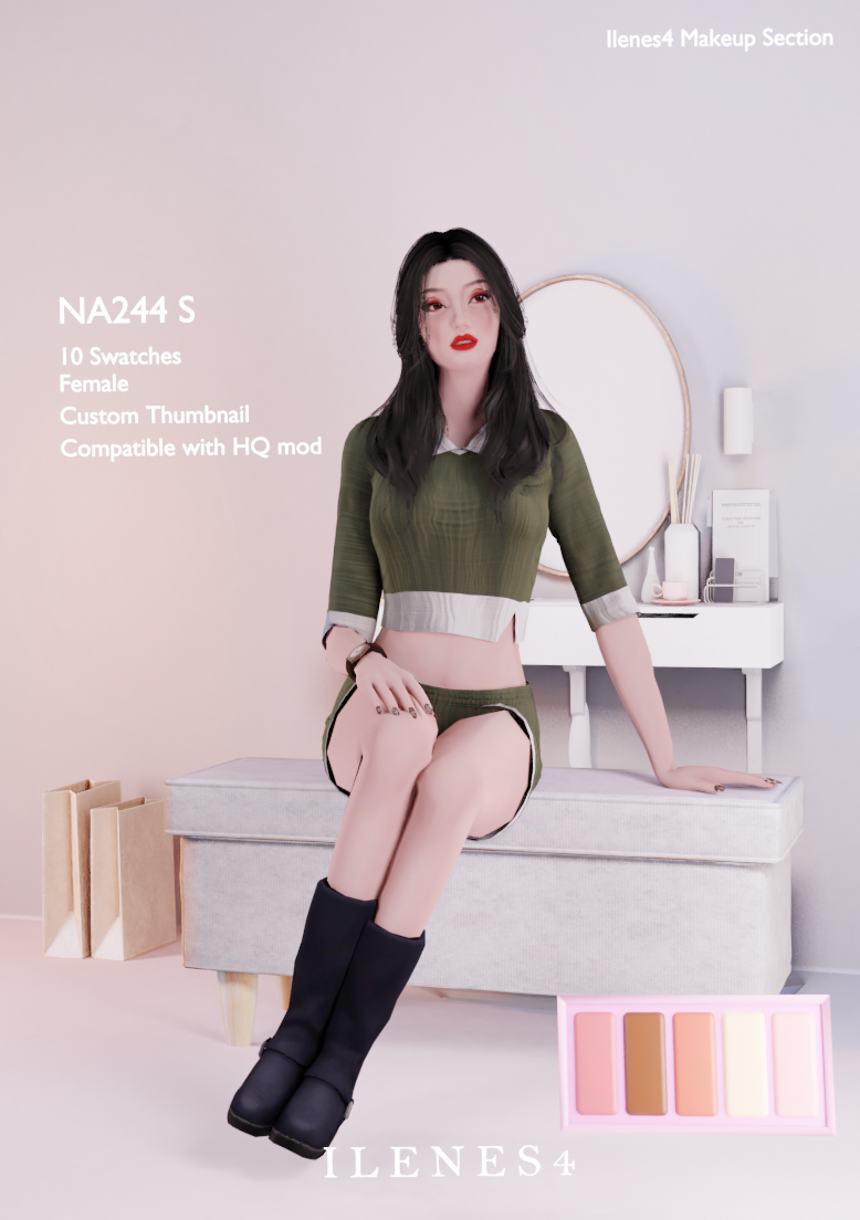 ILN. NA244 EYESHADOW mod for The Sims 4 