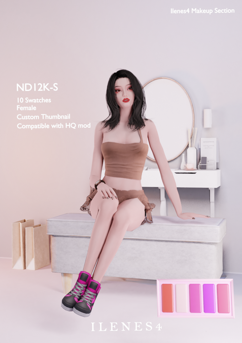 ILN. ND12K EYESHADOW mod for The Sims 4 