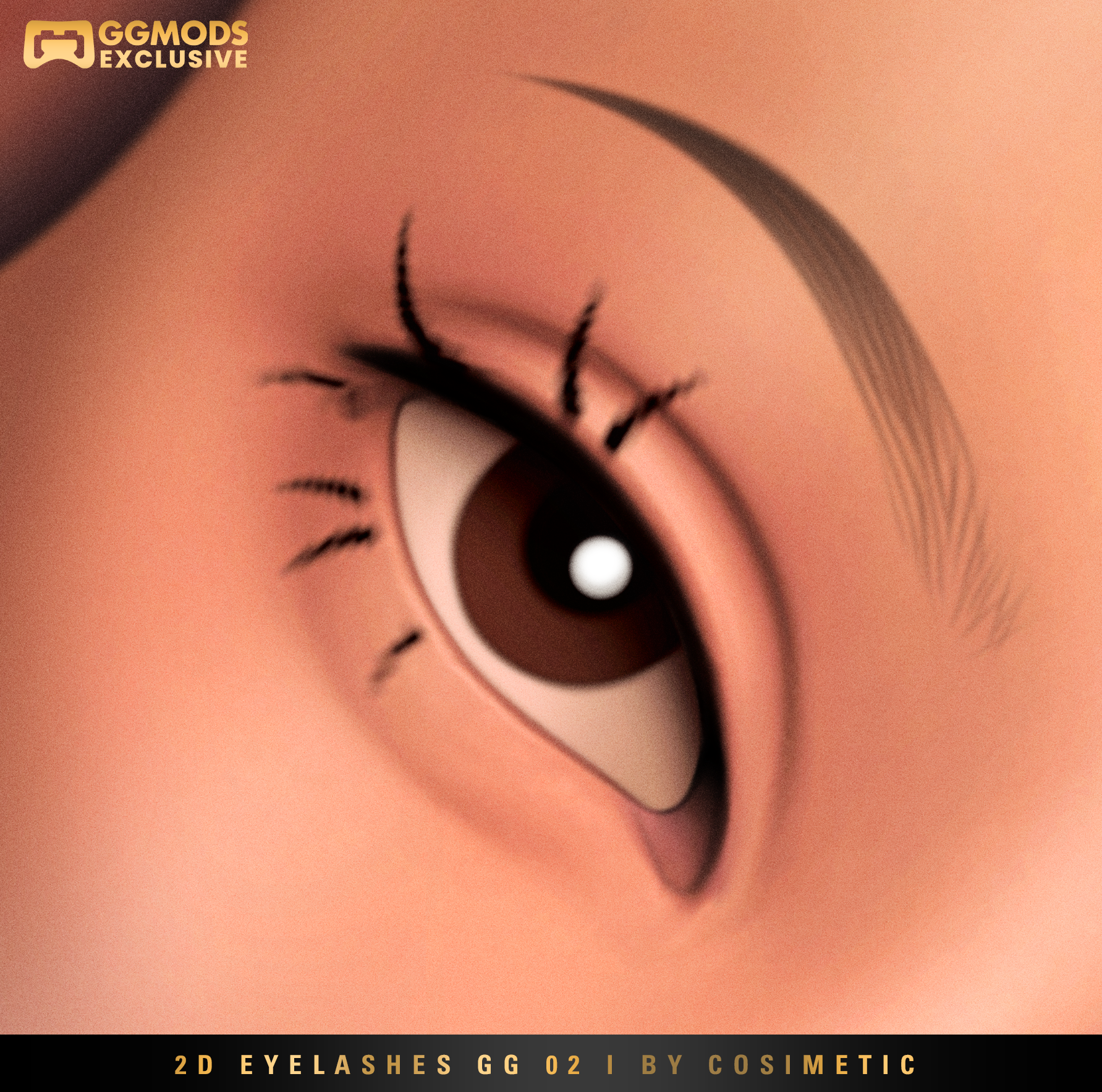 MM Soft Spiky Lashes GG02 mod for The Sims 4 