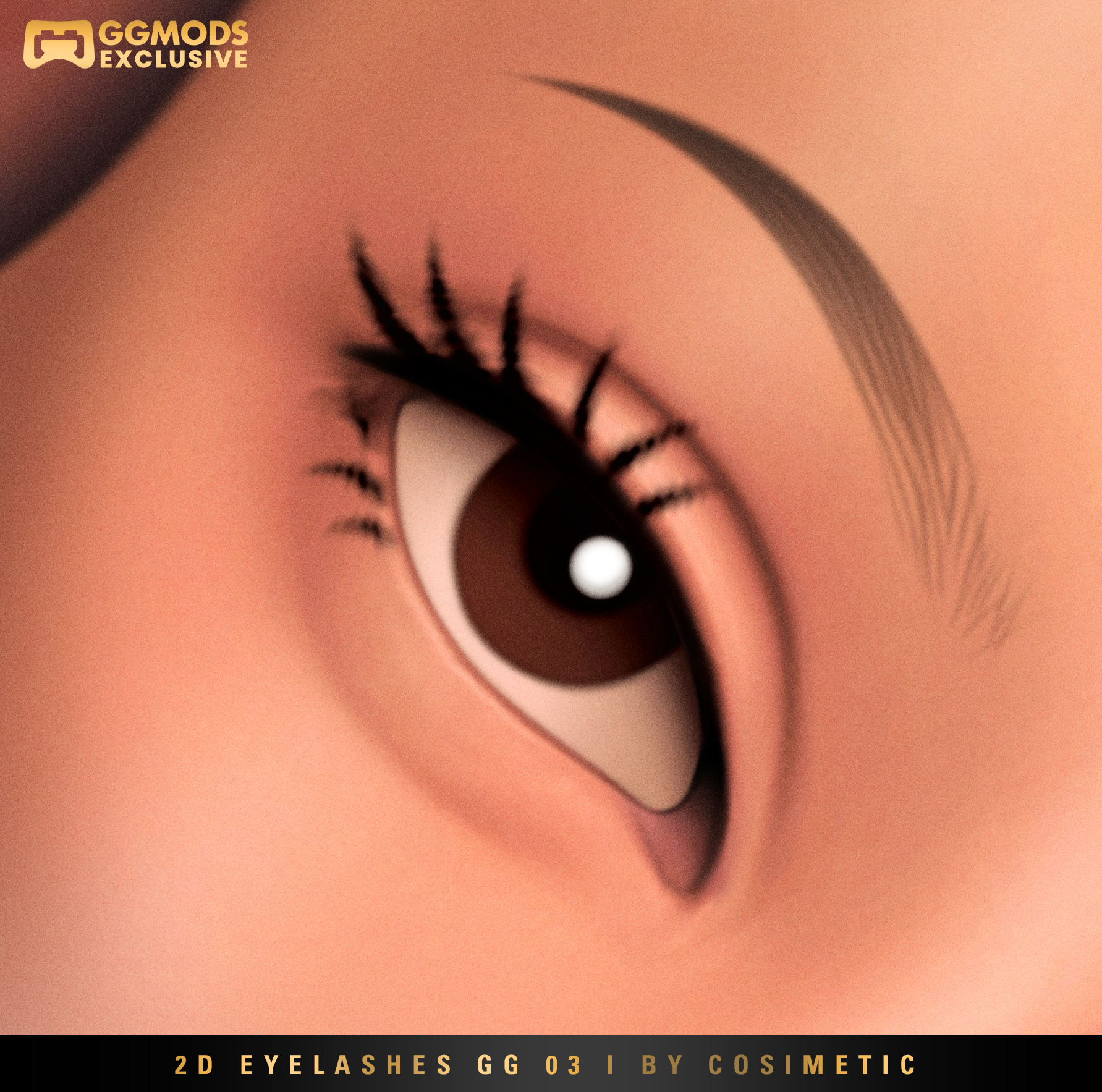 MM 2D Airy Spike Lashes GG 03 mod for The Sims 4 