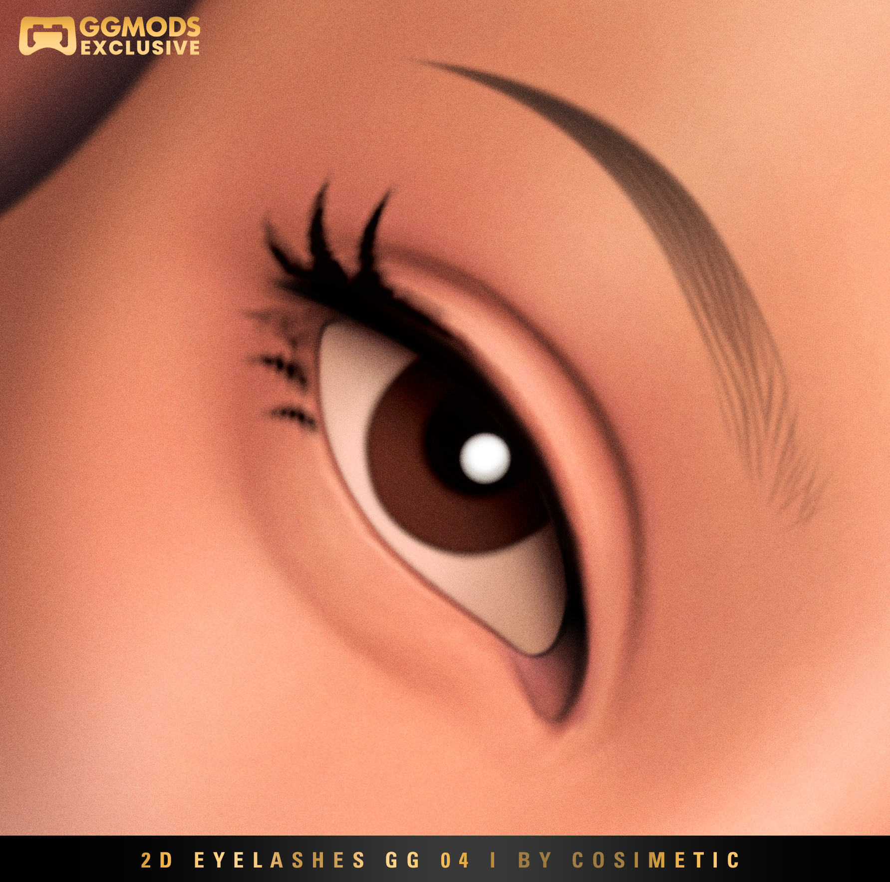 MM 2D Soft Lift Lashes GG 04 mod for The Sims 4 