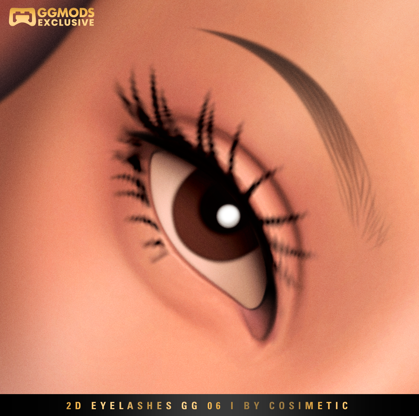 2D MM Soft Lift Lashes GG 06 mod for The Sims 4 