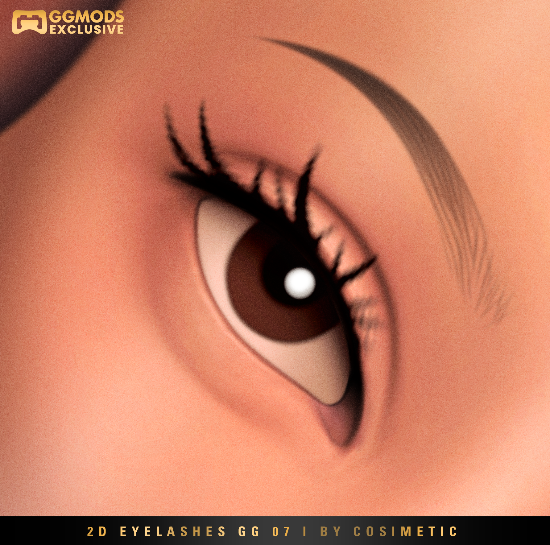 2D MM Airy Volume Lashes GG 07 mod for The Sims 4 