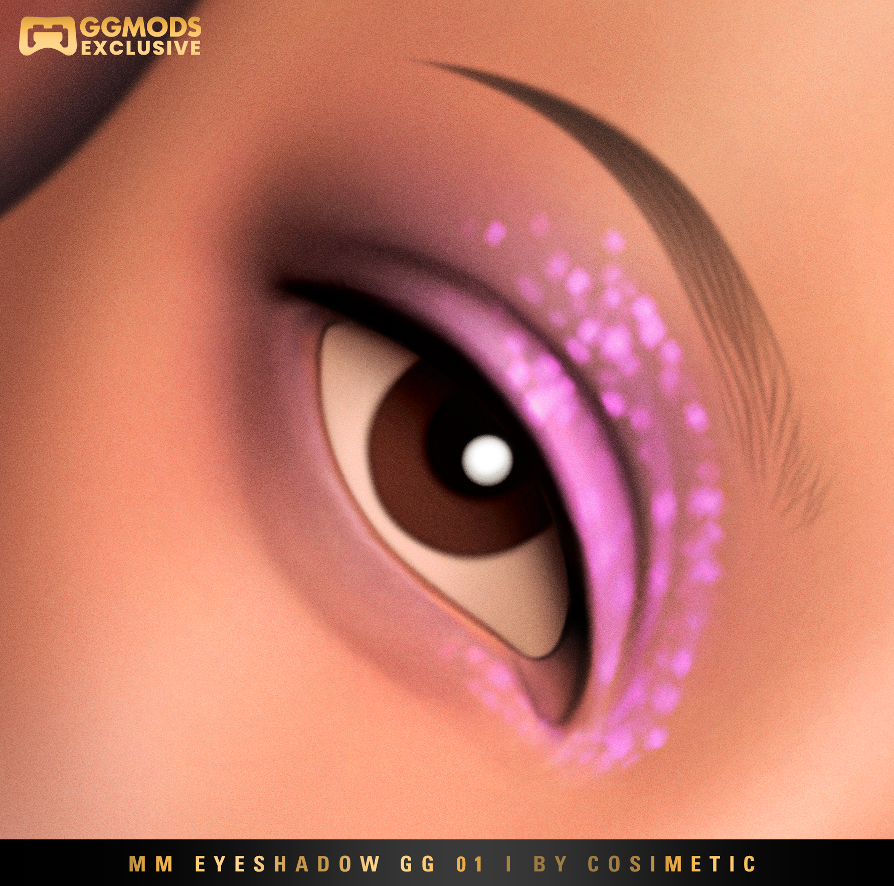 Soft Glitter Blend Eyeshadow GG01 mod for The Sims 4 