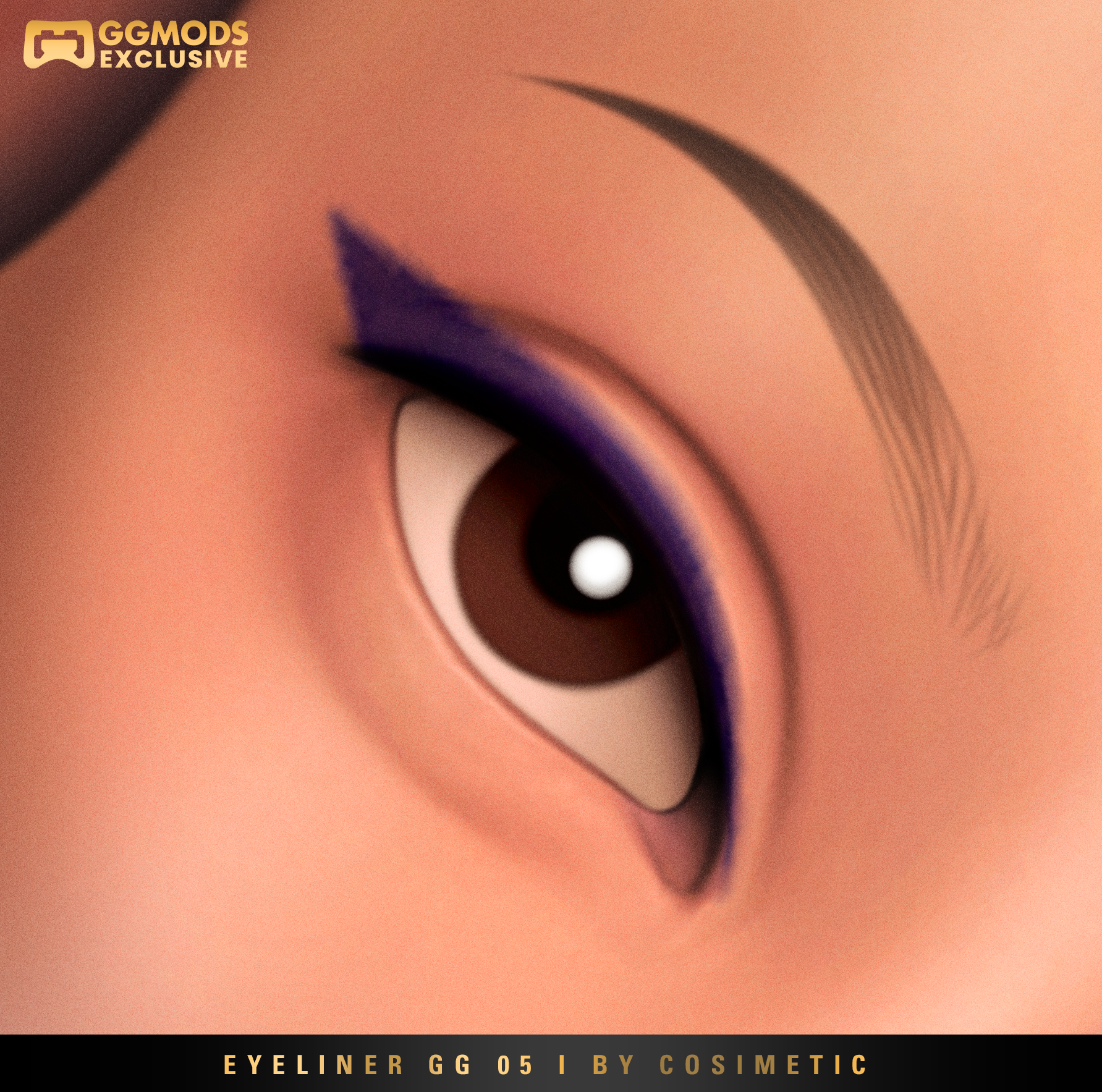 MM Sharp Curve Eyeliner GG 05 mod for The Sims 4 