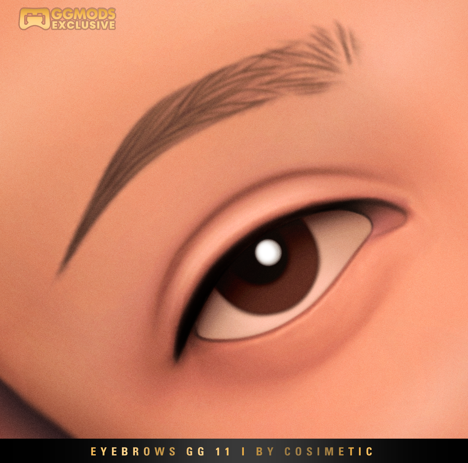 Fine Structure Brows GG 11 mod for The Sims 4 