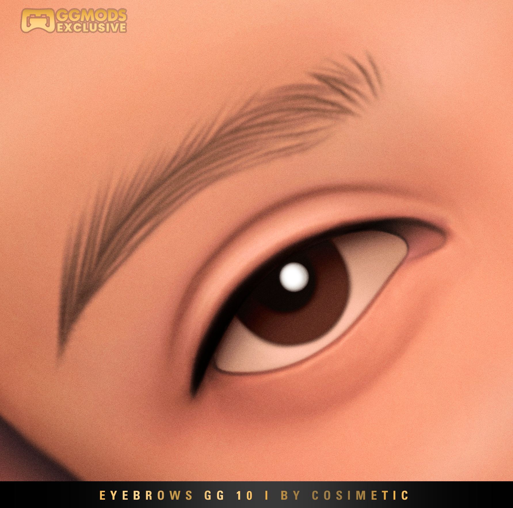 Soft Arch Flow Brows GG 10 mod for The Sims 4 