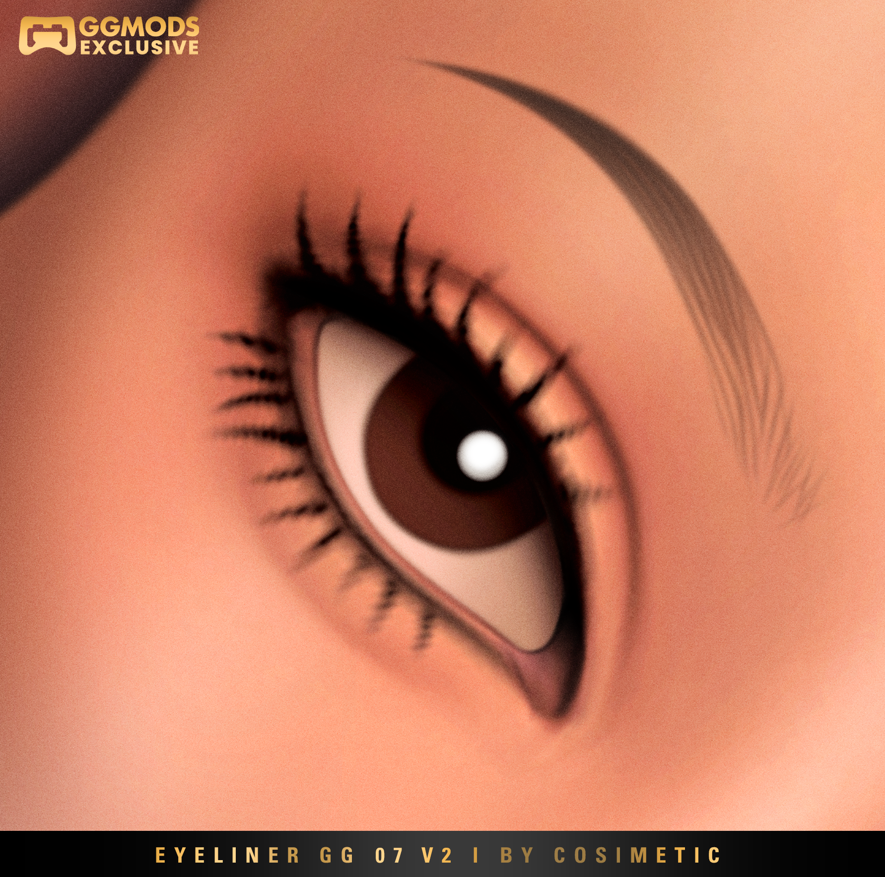 Soft Lash Definition Eyeliner GG 07 V2 mod for The Sims 4 