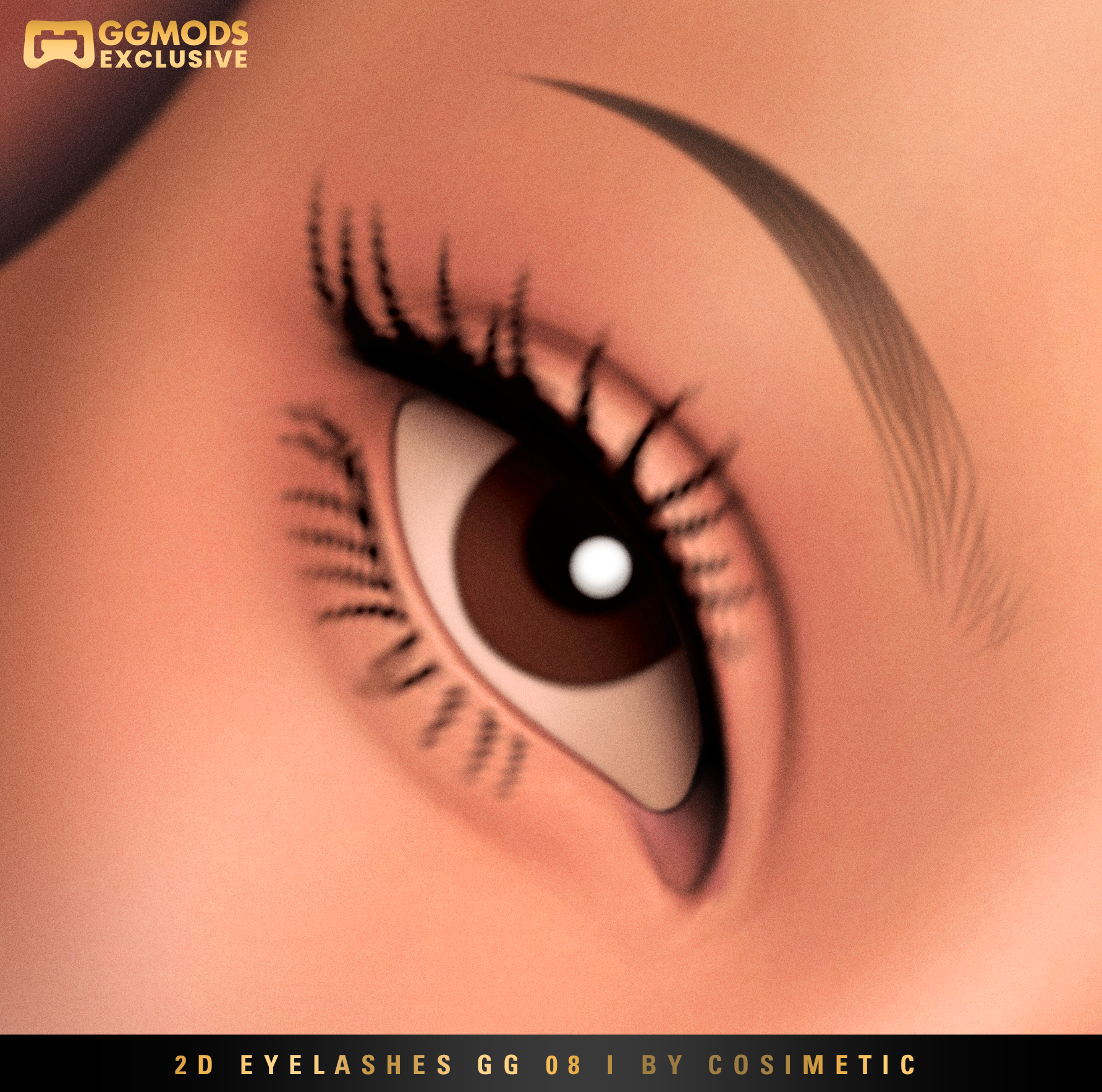 2D MM Feather Curl Lashes GG 08 mod for The Sims 4 