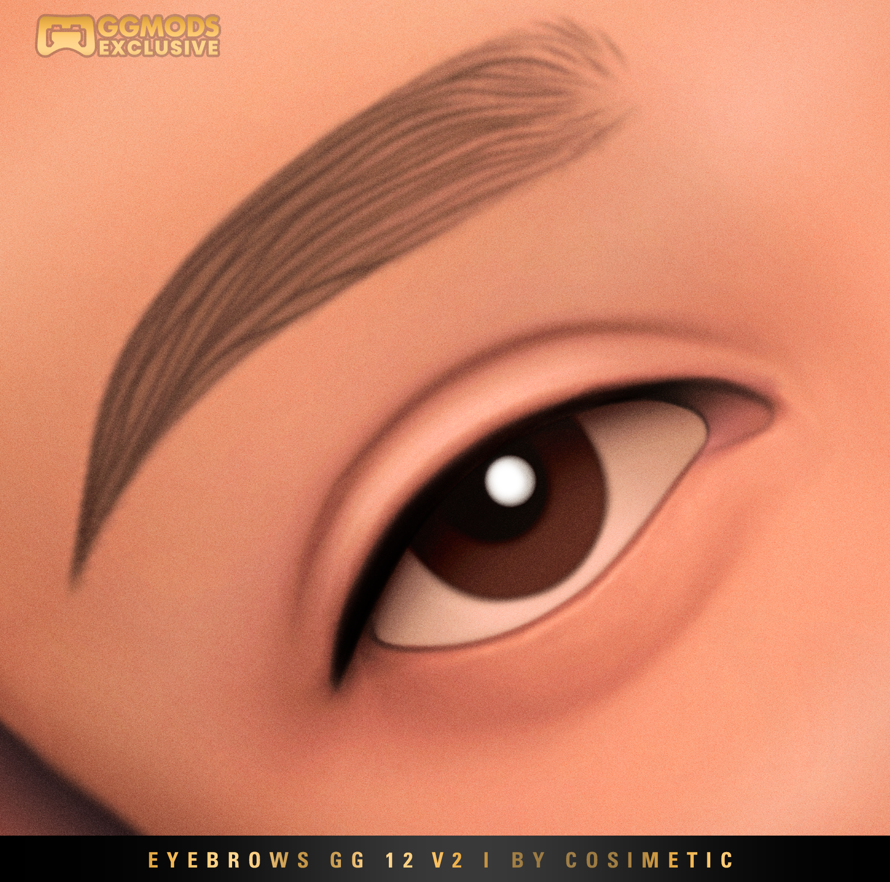 Structured Density Brows GG 12 V2 mod for The Sims 4 