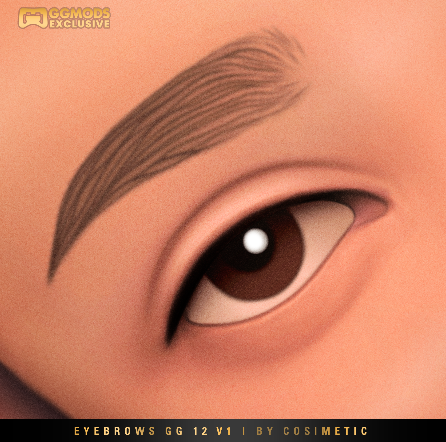 Structured Density Brows GG 12 V1 mod for The Sims 4 