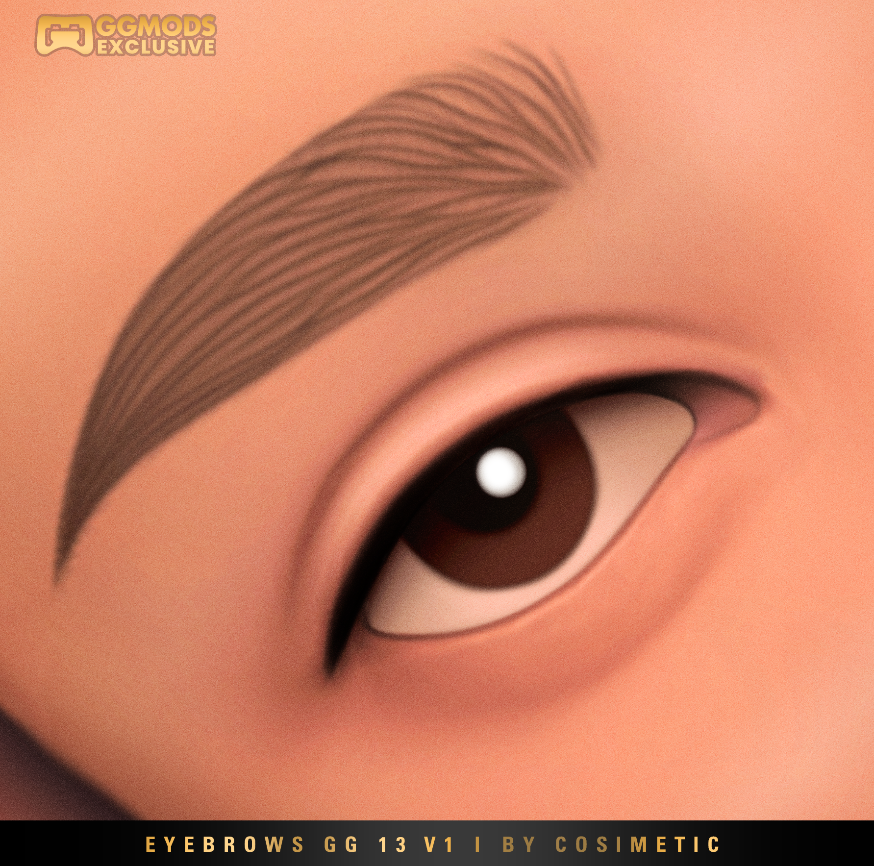 Bold Frame Brows GG 13 V1 mod for The Sims 4 