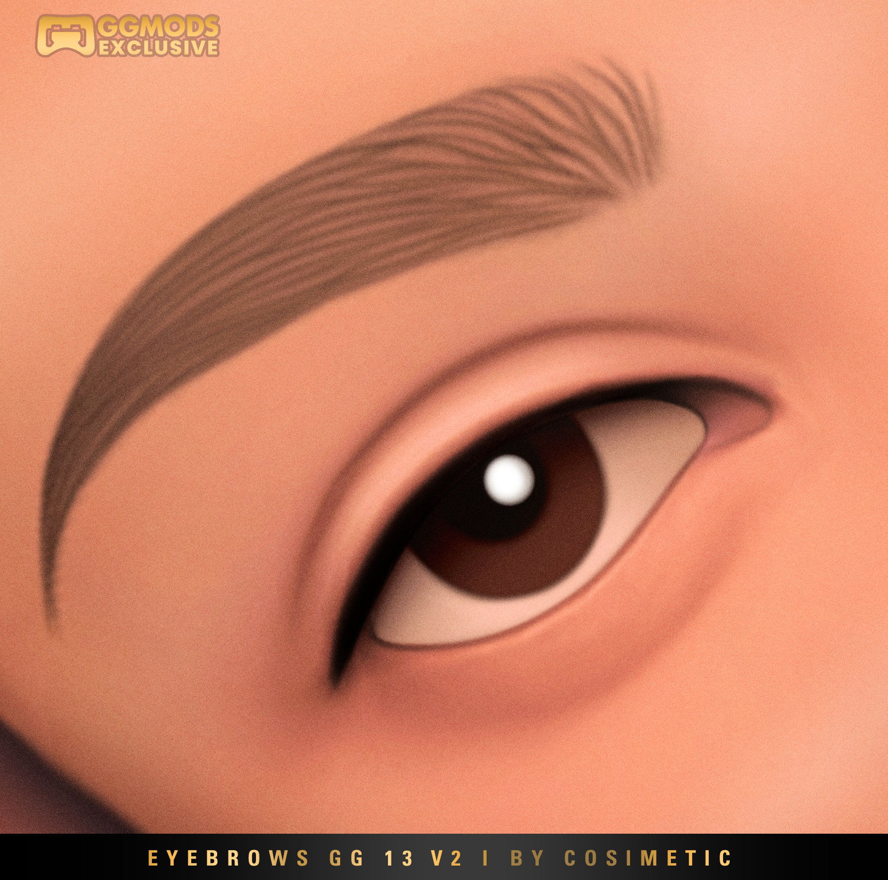 Bold Frame Brows GG 13 V2 mod for The Sims 4 