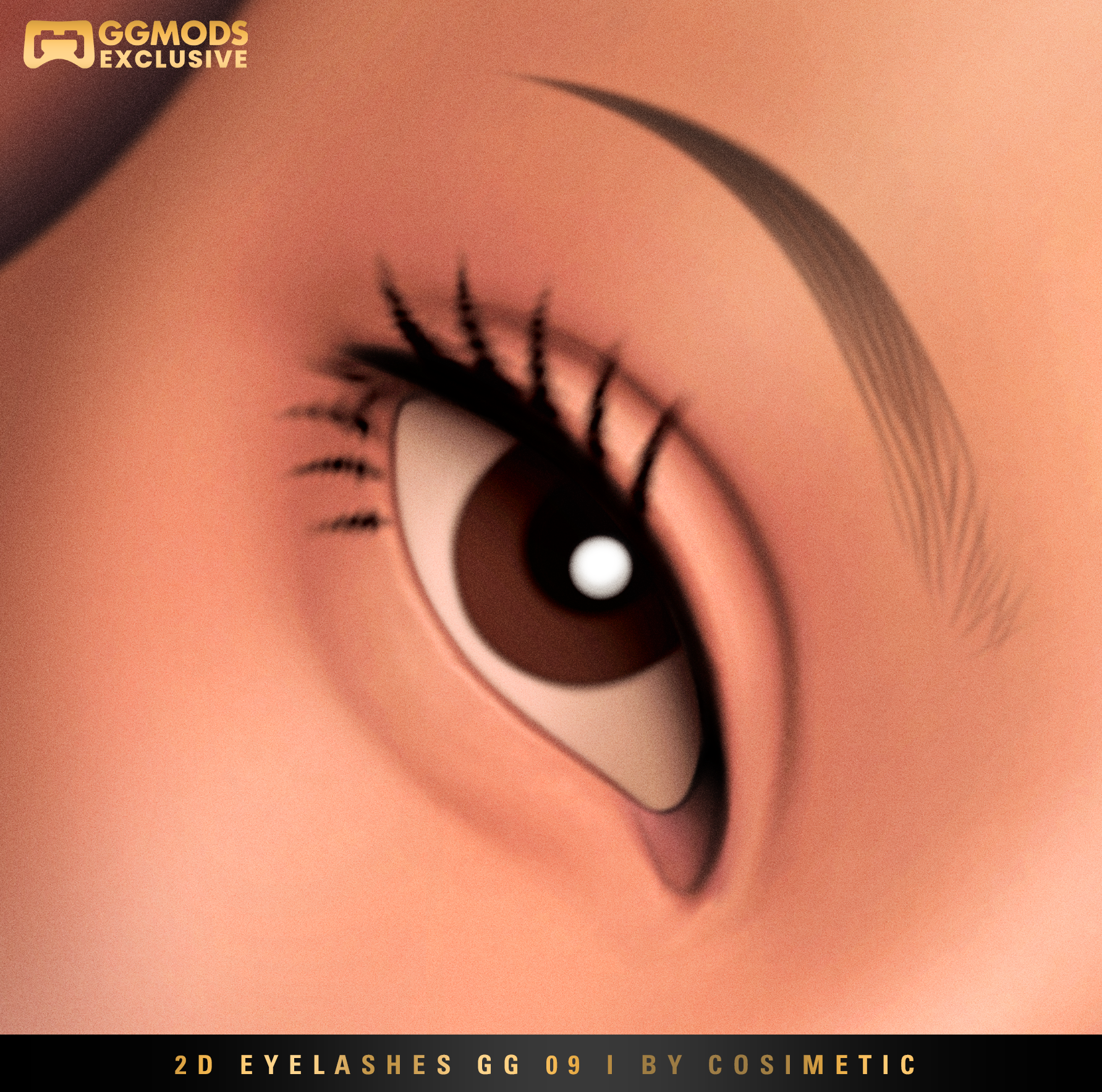 2D MM Soft Volume Lashes GG 09 mod for The Sims 4 