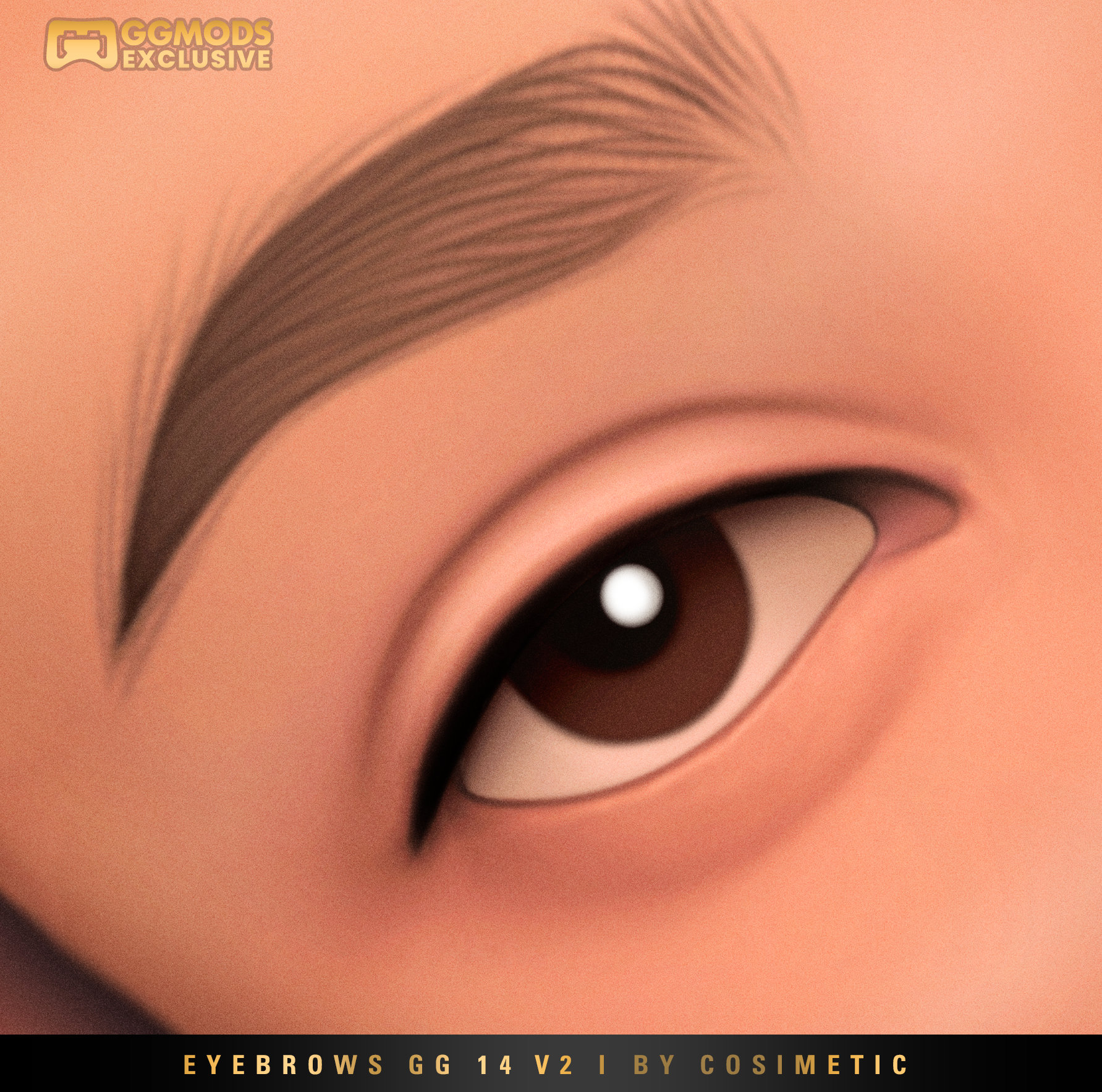 Full Sculpt Brows GG 14 V2 mod for The Sims 4 