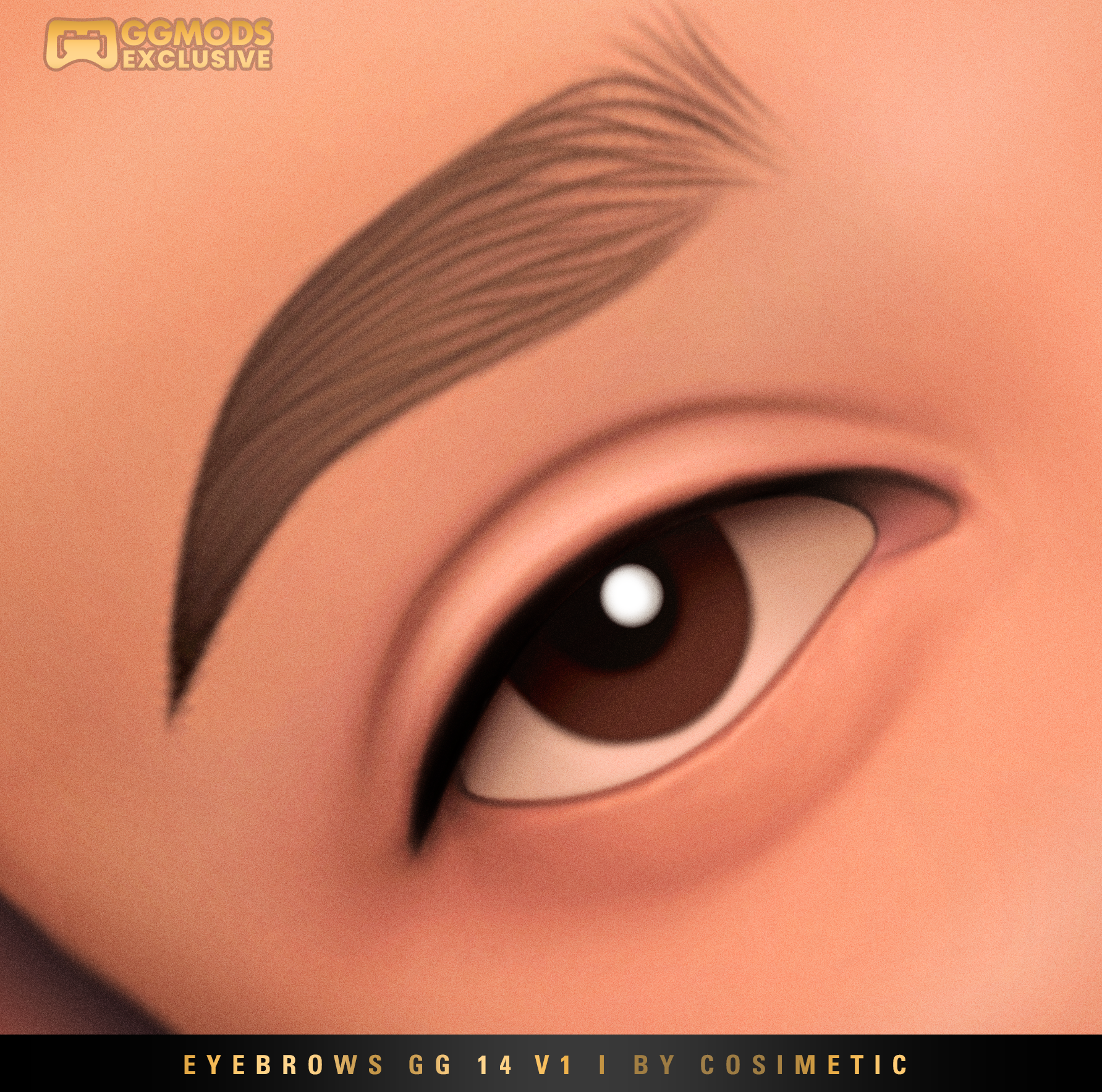 Full Sculpt Brows GG 14 V1 mod for The Sims 4 