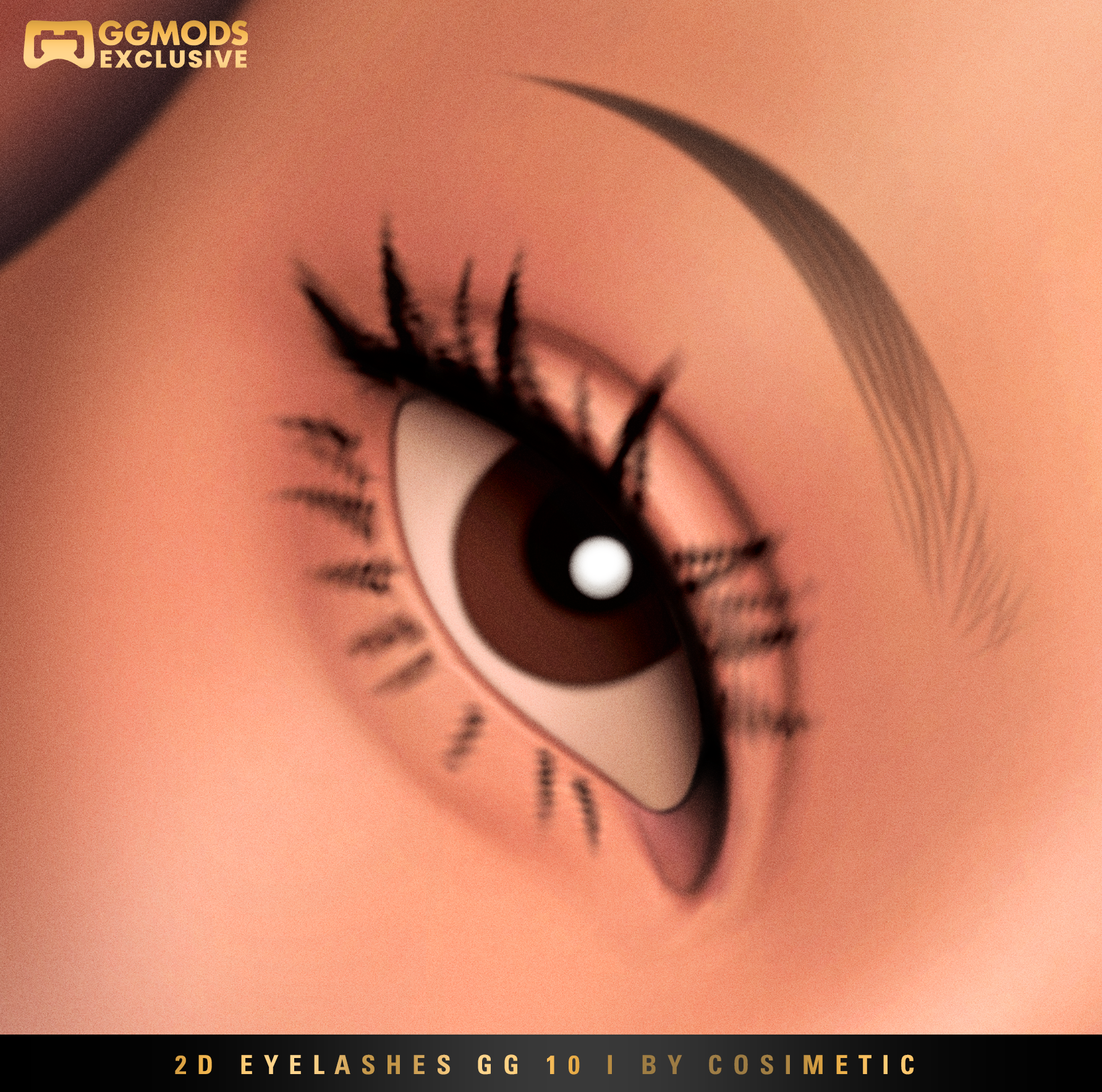 2D MM Defined Lift Lashes GG 10 mod for The Sims 4 