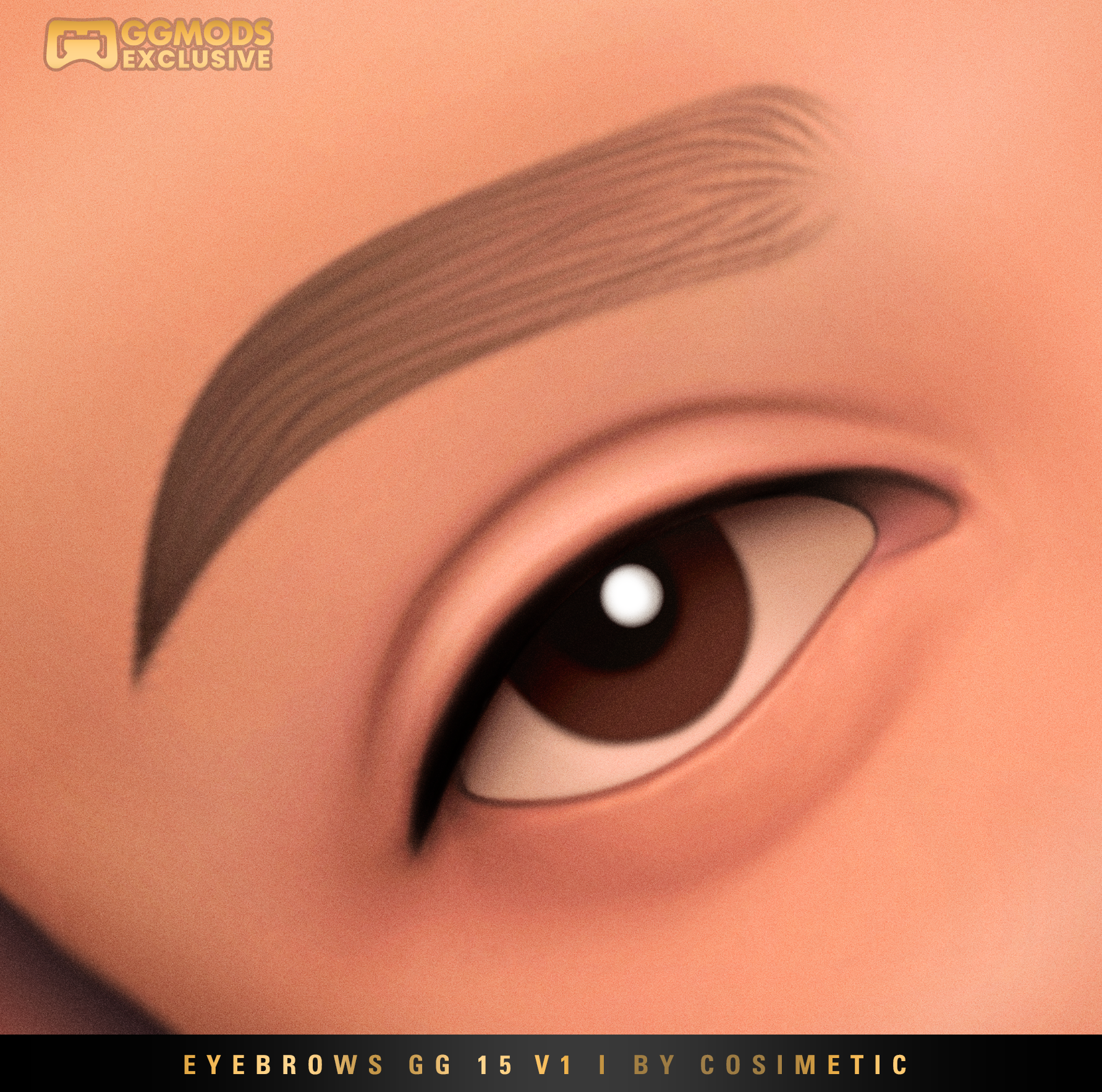 Lifted Clean Brows GG 15 V1 mod for The Sims 4 