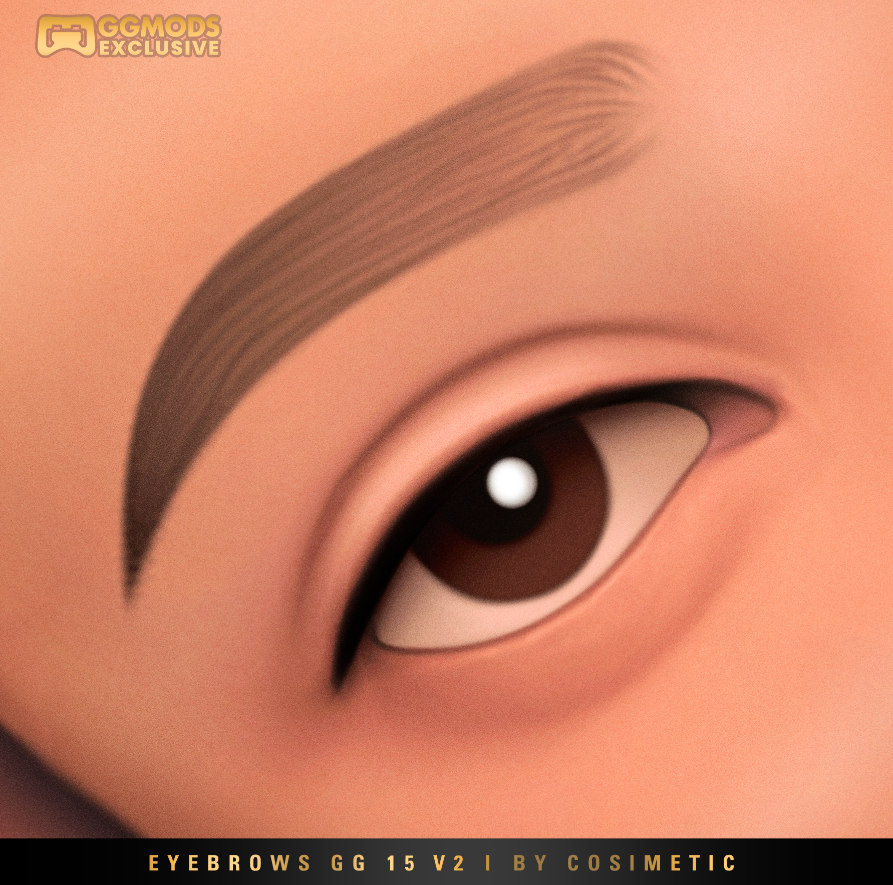 Lifted Clean Brows GG 15 V2 mod for The Sims 4 