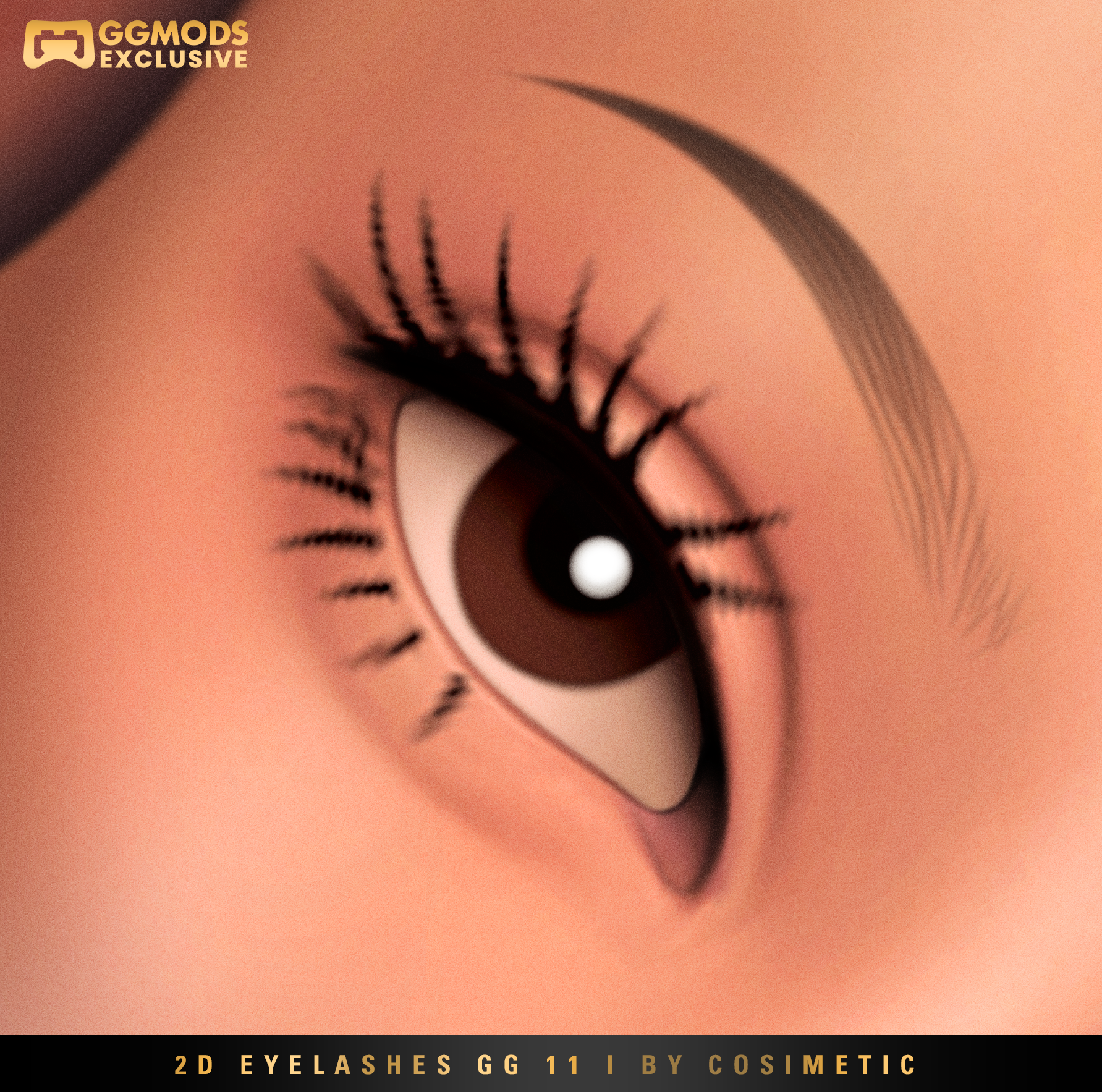 2D MM Defined Flutter Lashes GG 11 mod for The Sims 4 