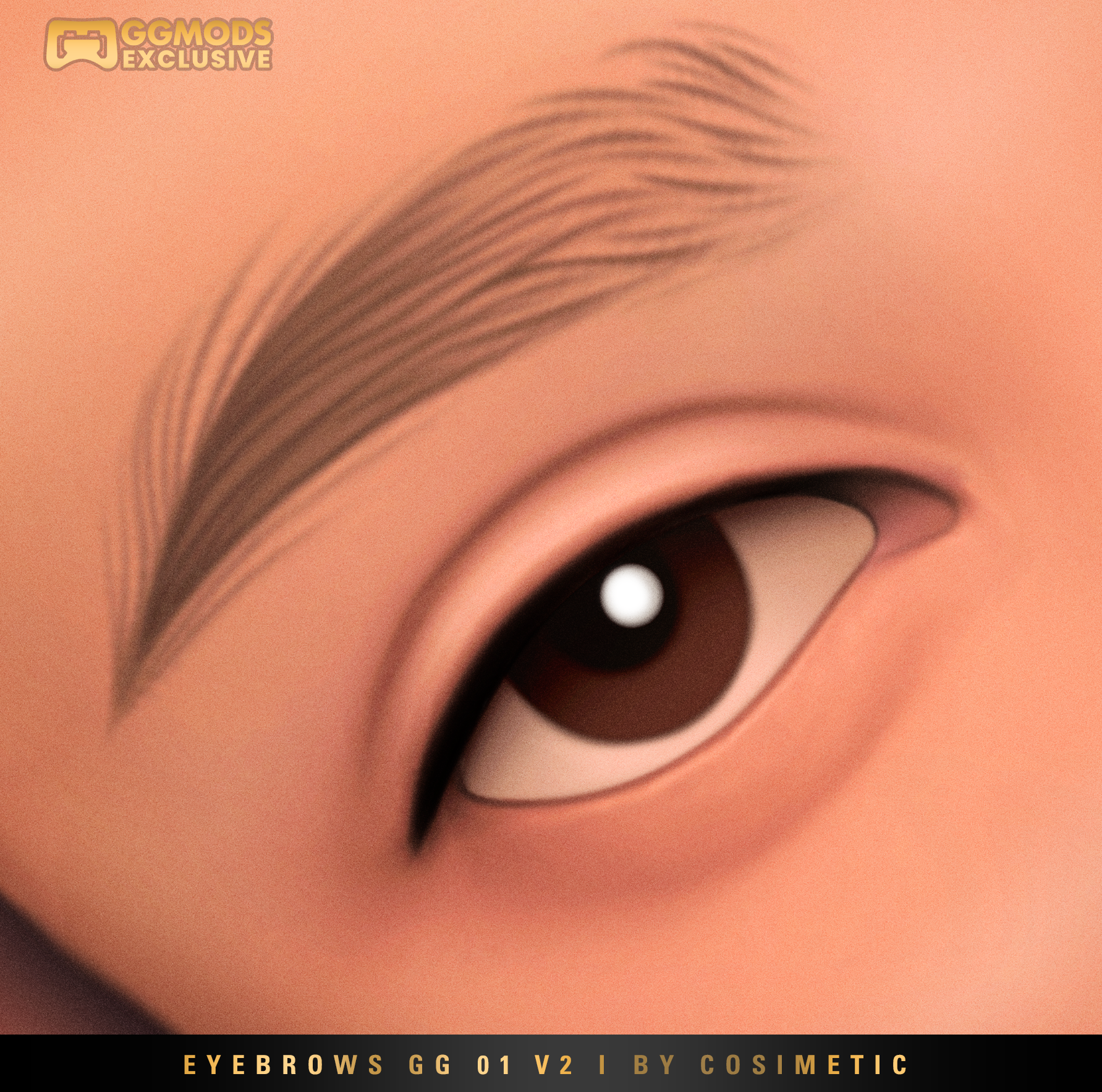 Refined Lift Brows GG01 V2 mod for The Sims 4 