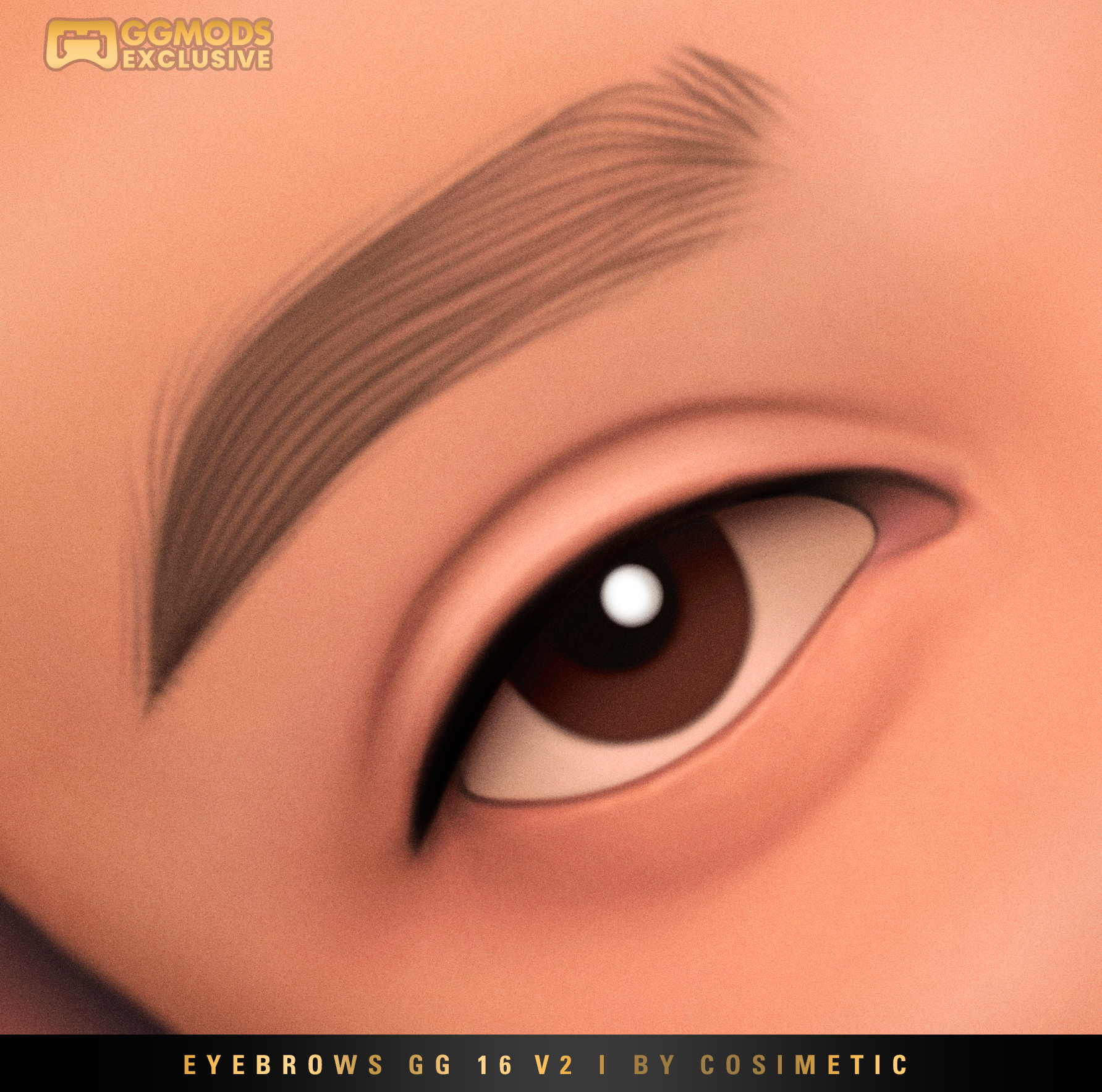 Natural Volume Brows GG 16 V2 mod for The Sims 4 