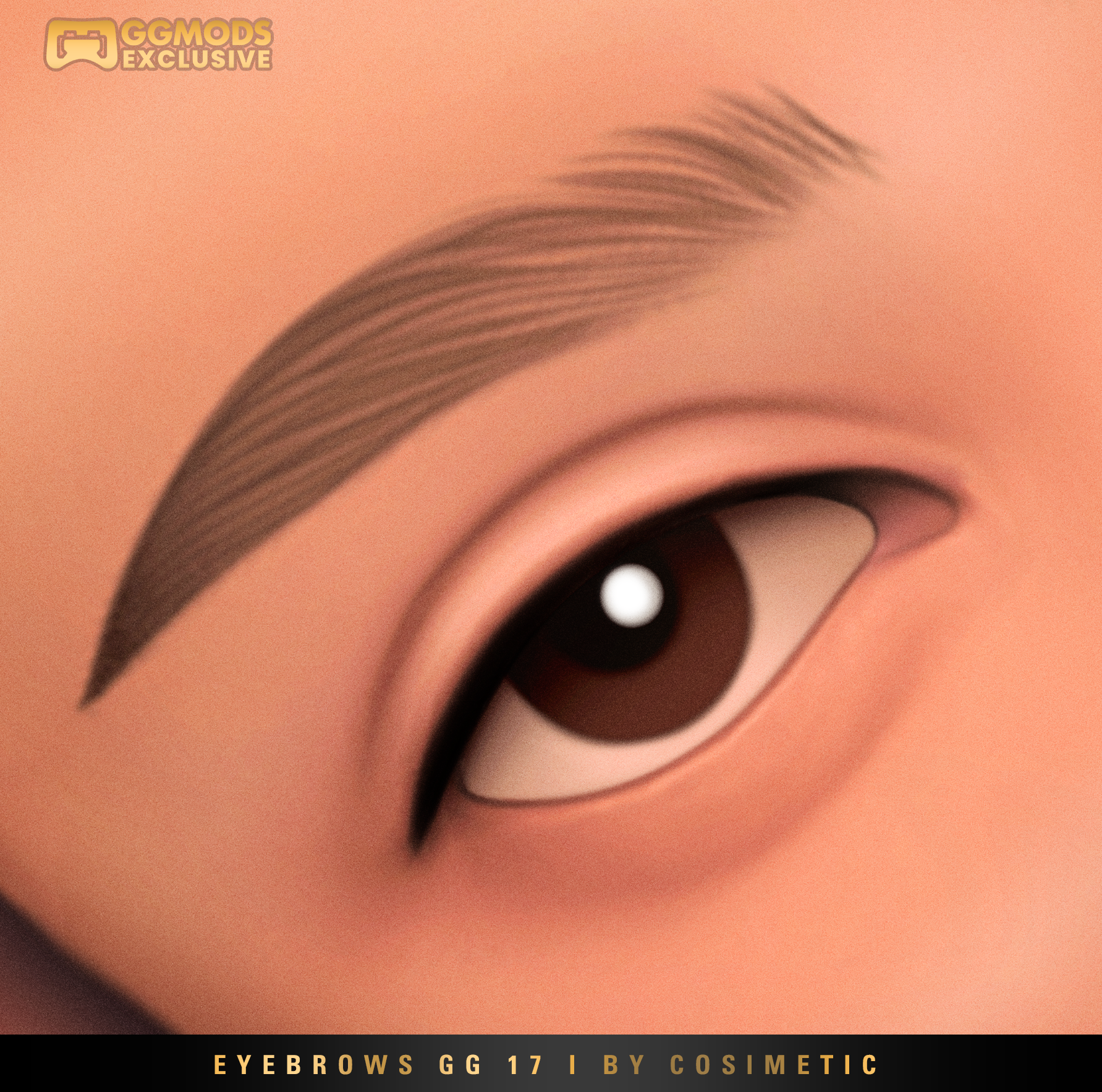 Soft Arc Balance Brows GG 17 mod for The Sims 4 