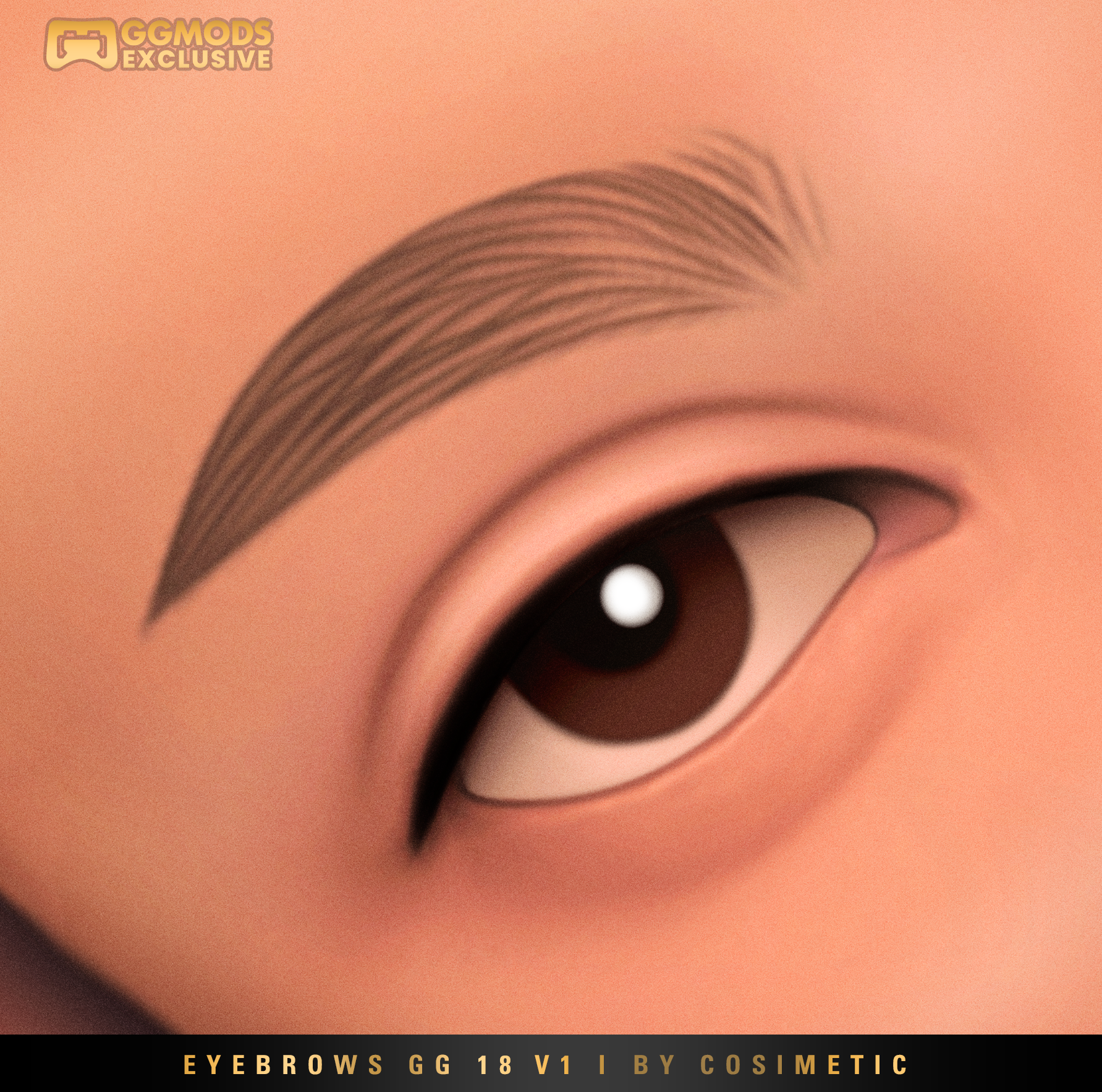 Fine Sculpt Brows GG 18 V1 mod for The Sims 4 