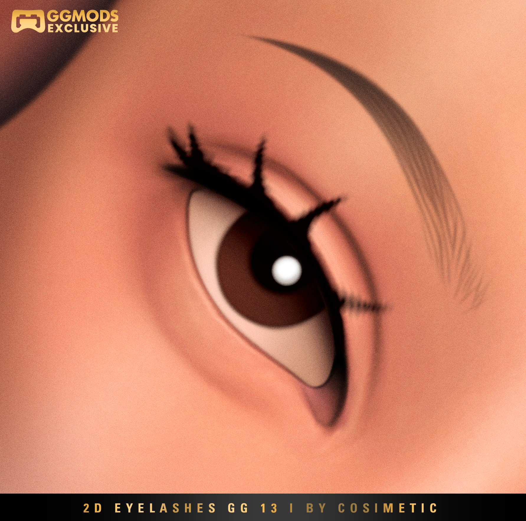 2D MM Light Volume Lashes GG 13 mod for The Sims 4 