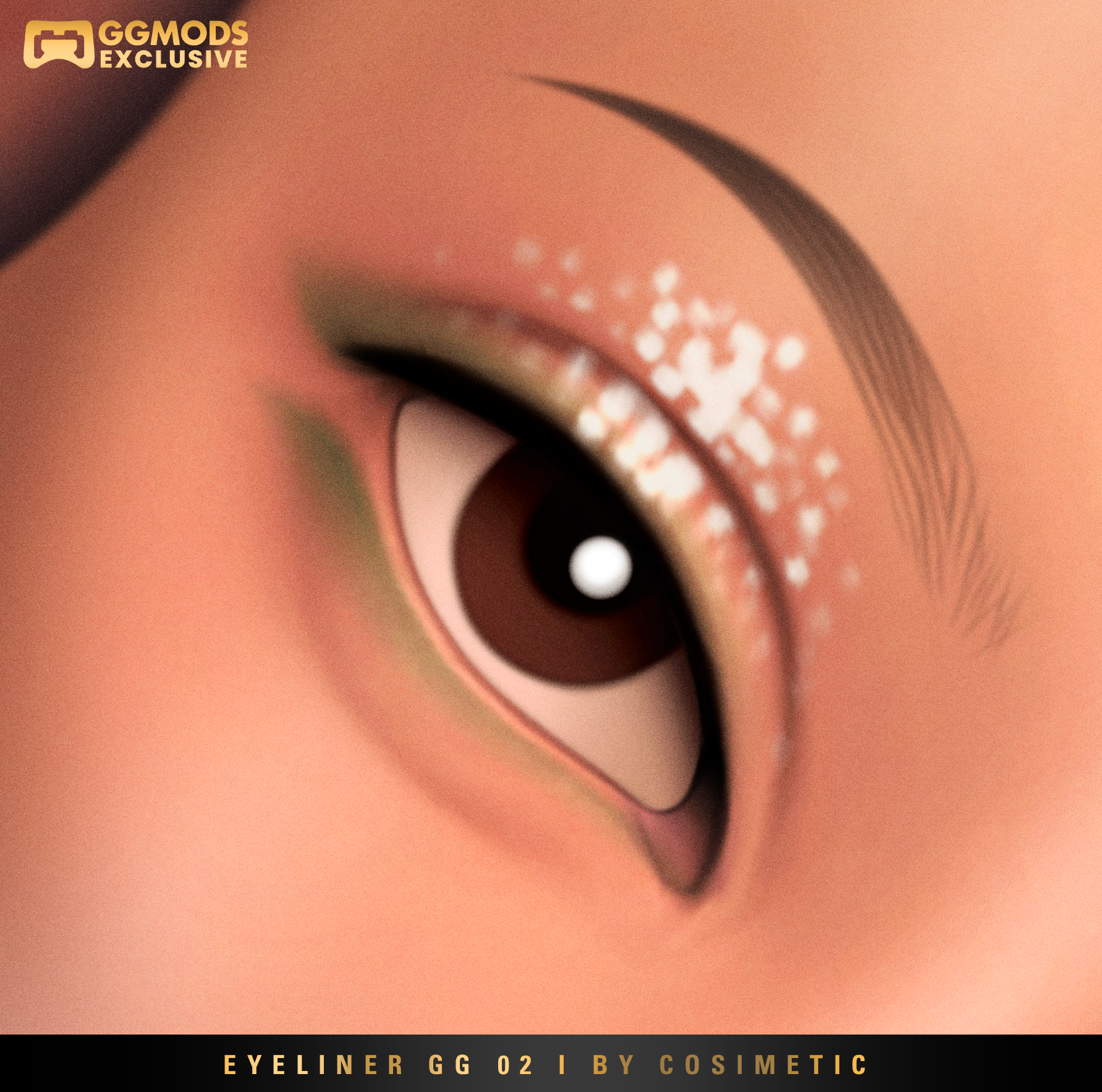 MM Crystal Glitter Eyeliner mod for The Sims 4 