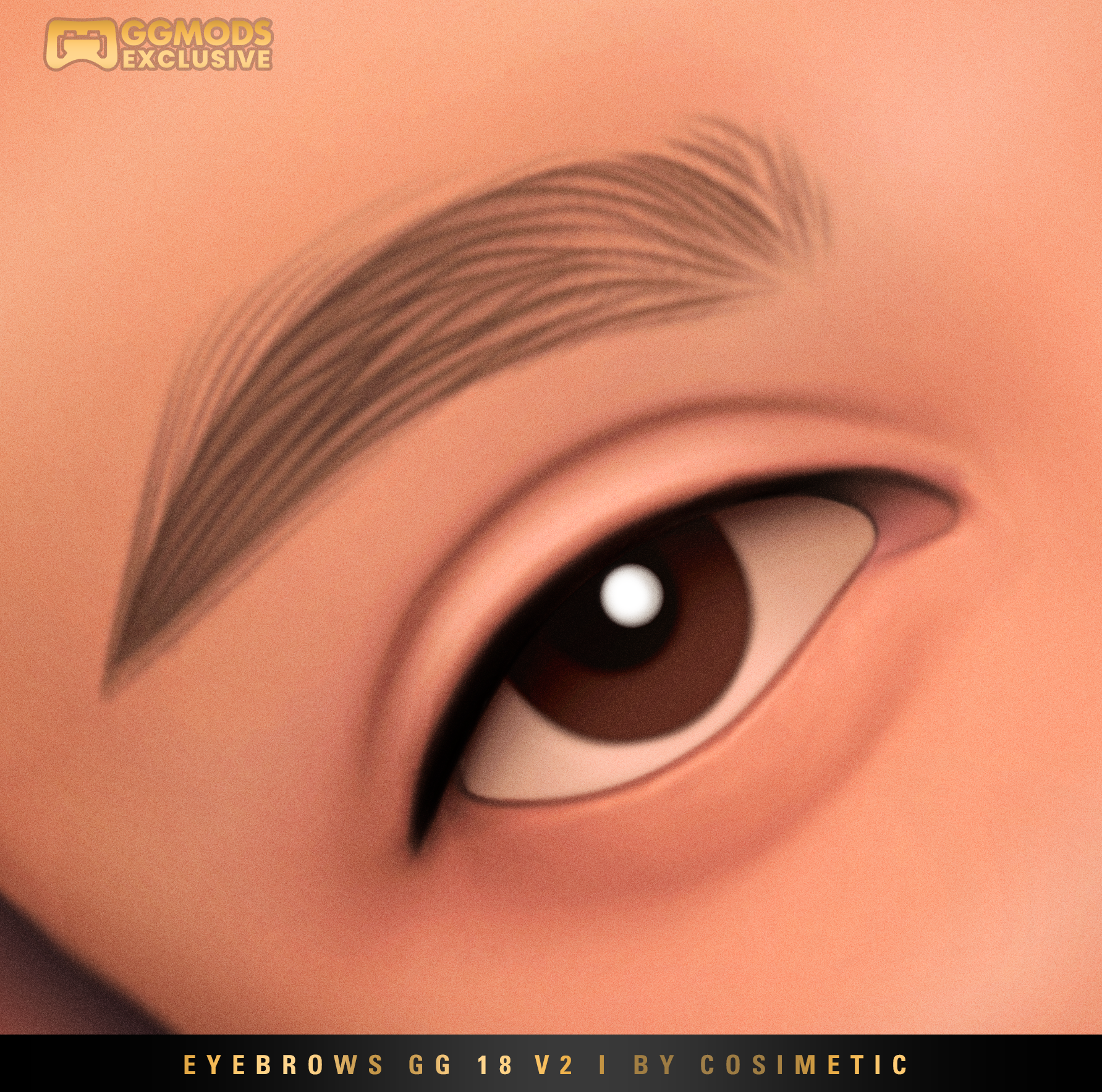 Fine Sculpt Brows GG 18 V2 mod for The Sims 4 
