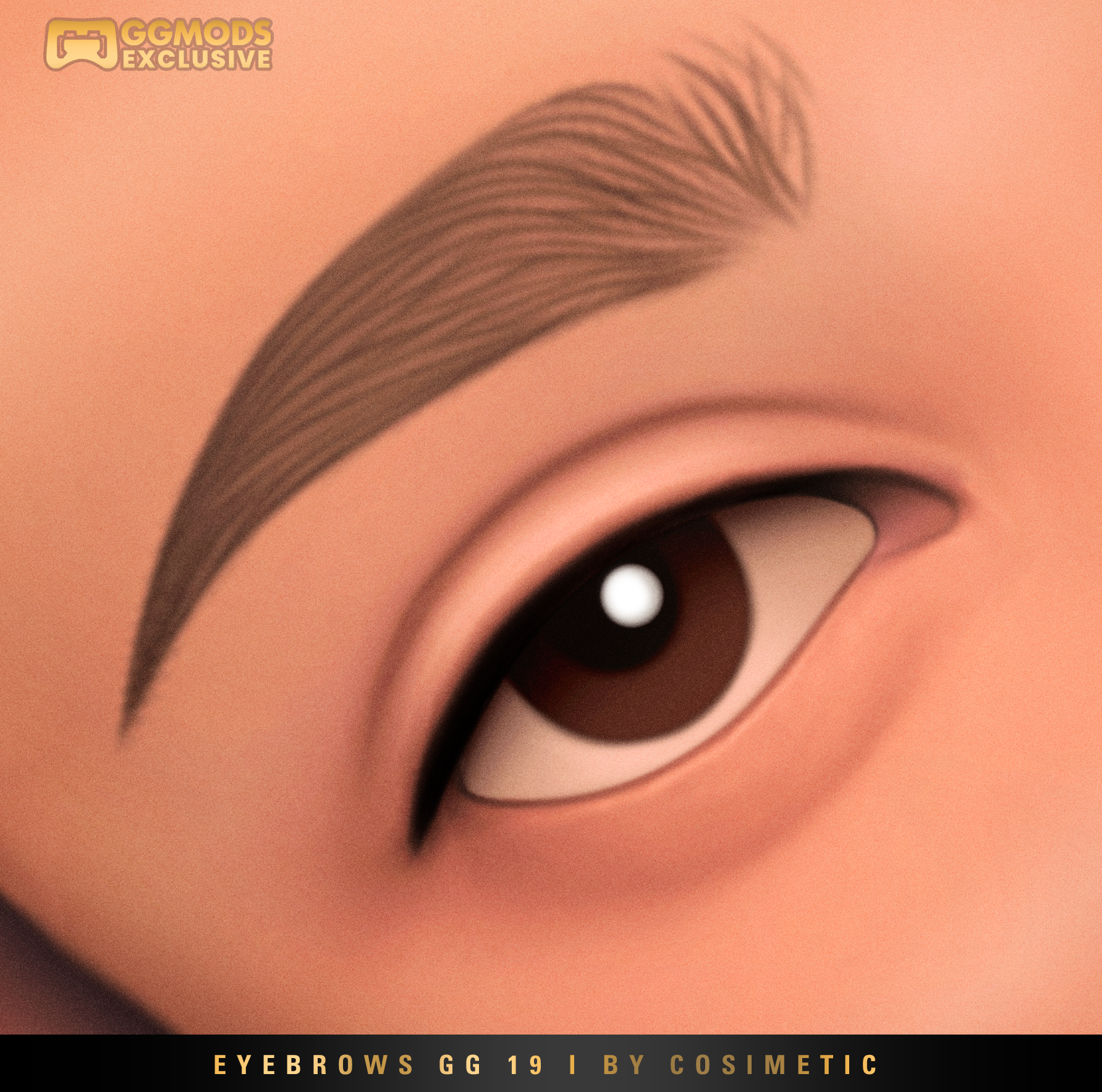 Soft Frame Brows GG 19 mod for The Sims 4 