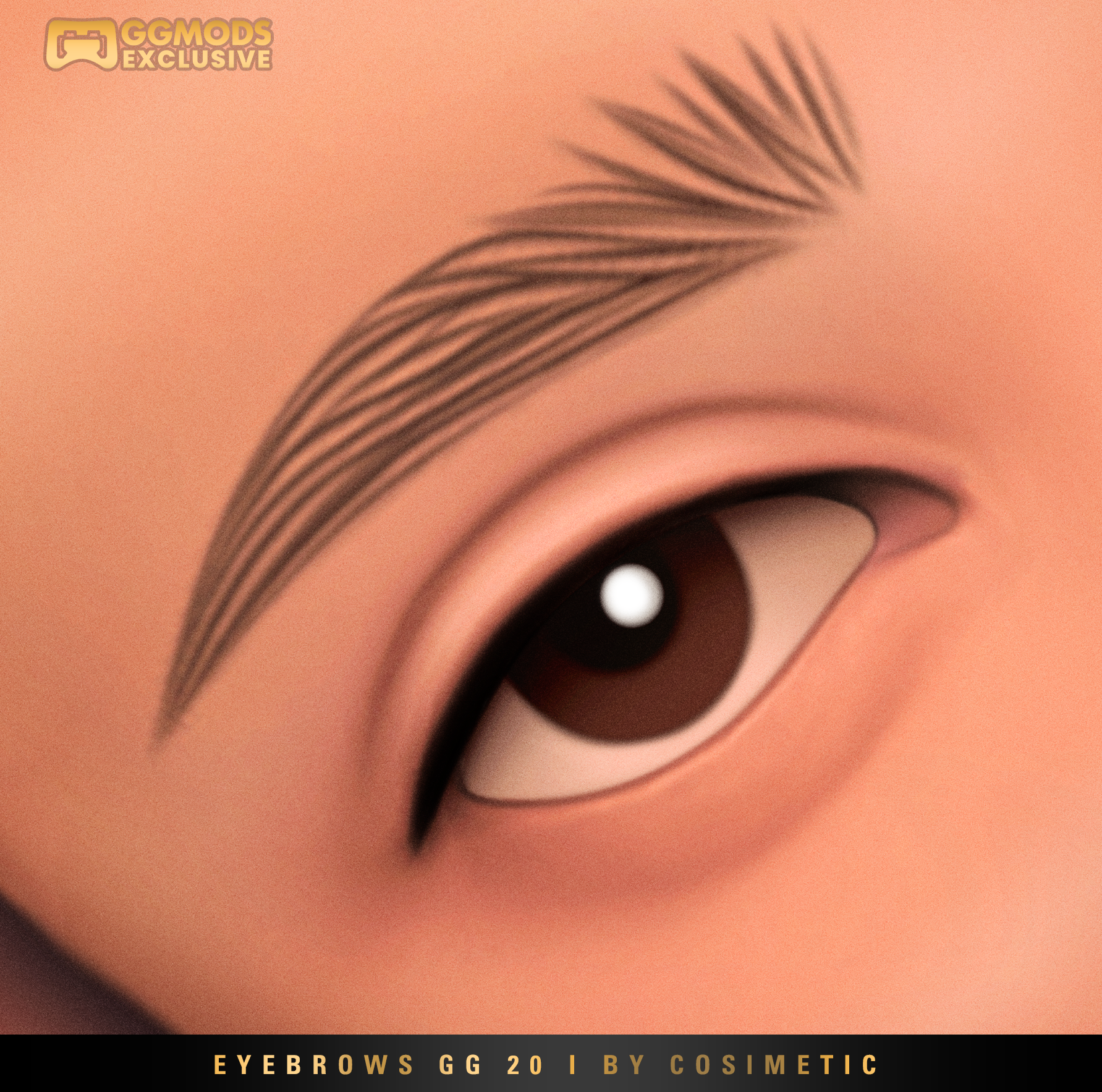 Feather Stroke Brows GG 20 mod for The Sims 4 