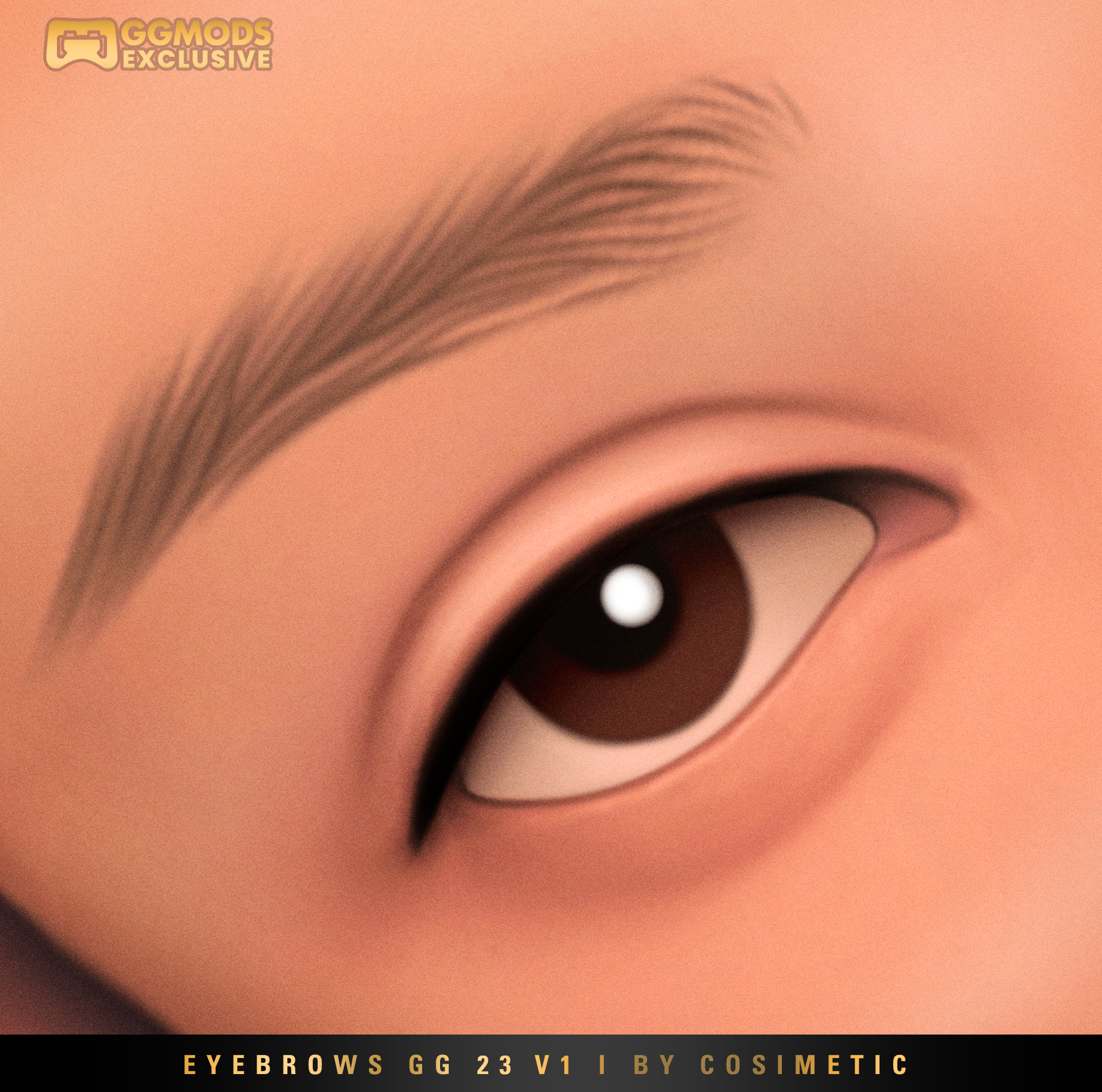 Soft Fade Brows GG 23 V1 mod for The Sims 4 